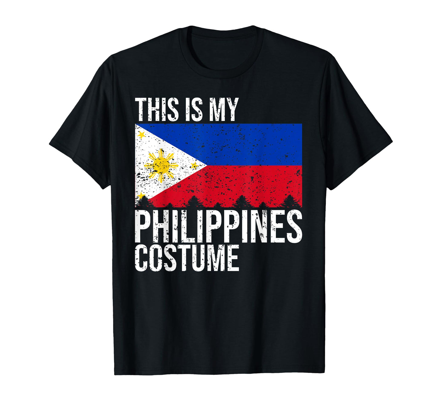 Vintage This Is My Philippines Flag Costume for Halloween T-Shirt