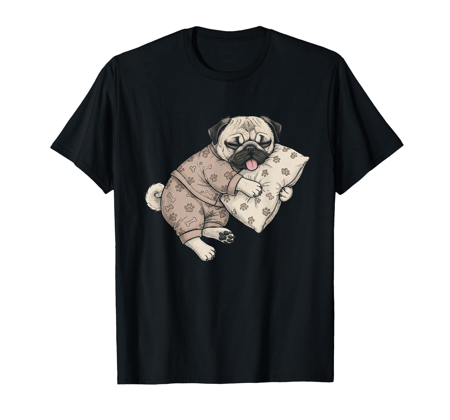 Funny Sleepy Pug Pajama Men Women Kids T-Shirt