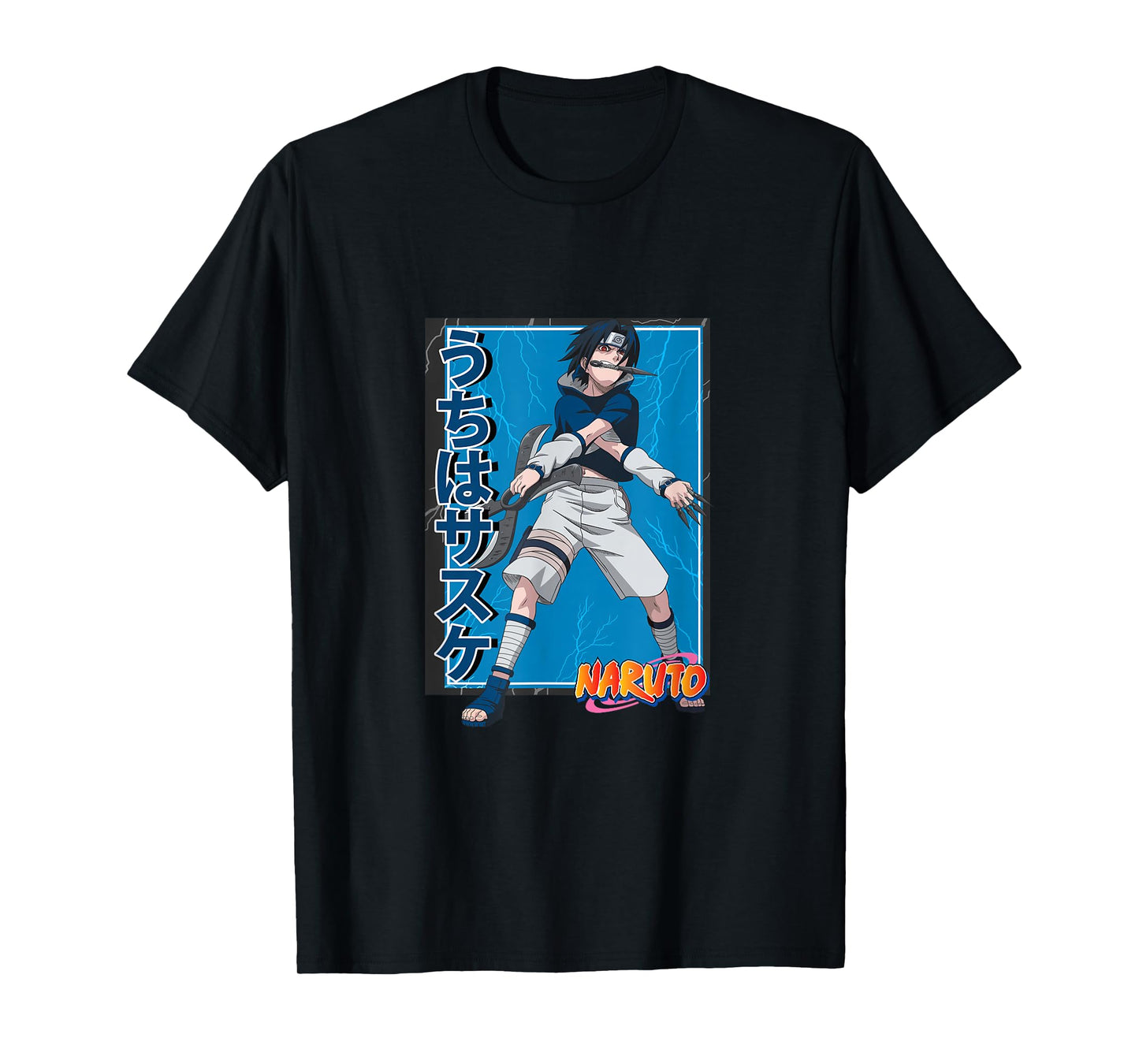 Naruto Shippuden Sasuke Uchiha Bladed Weapons T-Shirt