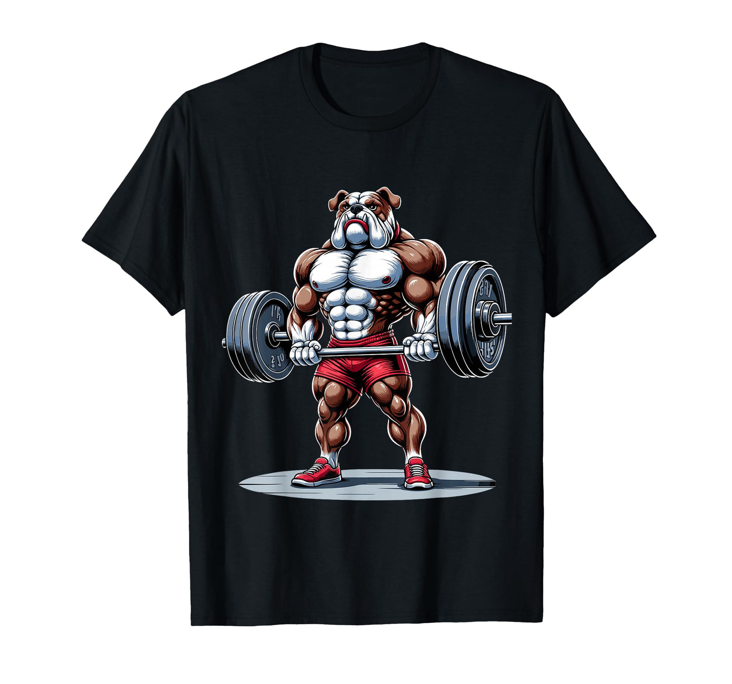 English Bulldog Muscular Gym Fitness Bodybuilding T-Shirt