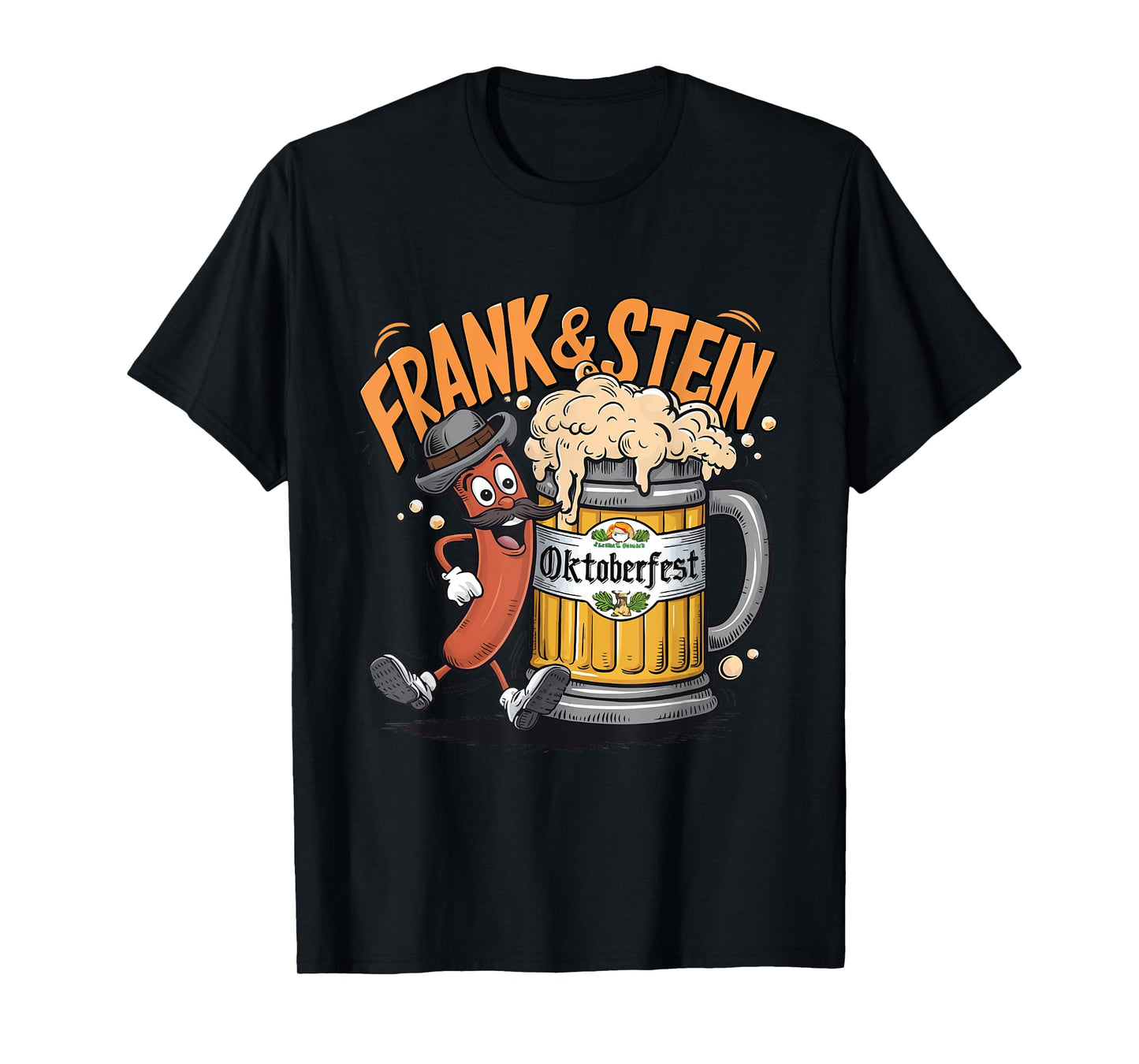 Frank & Stein Oktoberfest Funny German Bratwurst And Beer T-Shirt