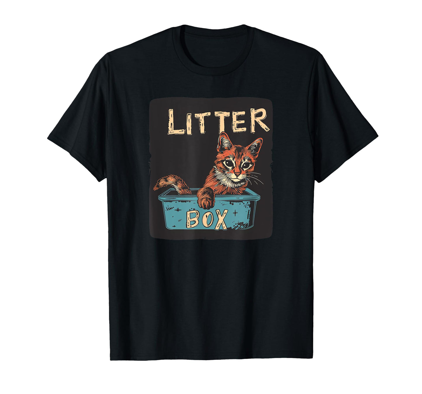 Fun Cat and Litter Box Costume T-Shirt for Men Women Kids