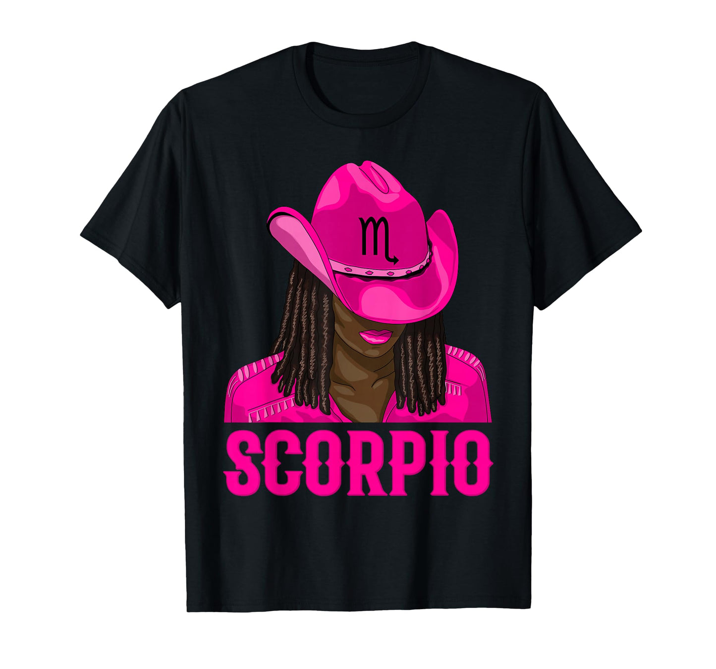 Scorpio Western Cowgirl African American Black Women T-Shirt