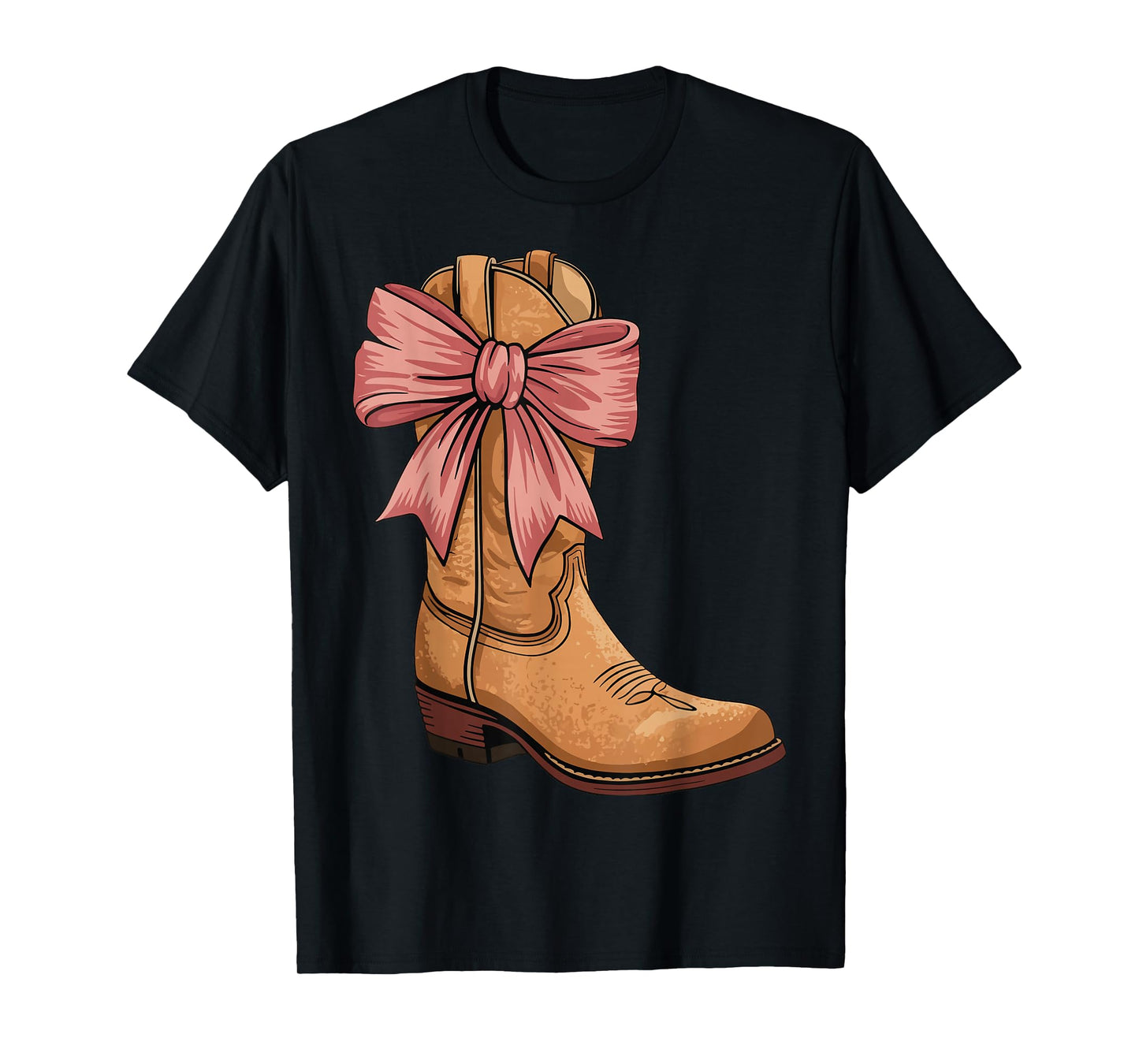 Cowboy Boots Pink Coquette Line Dancing T-Shirt