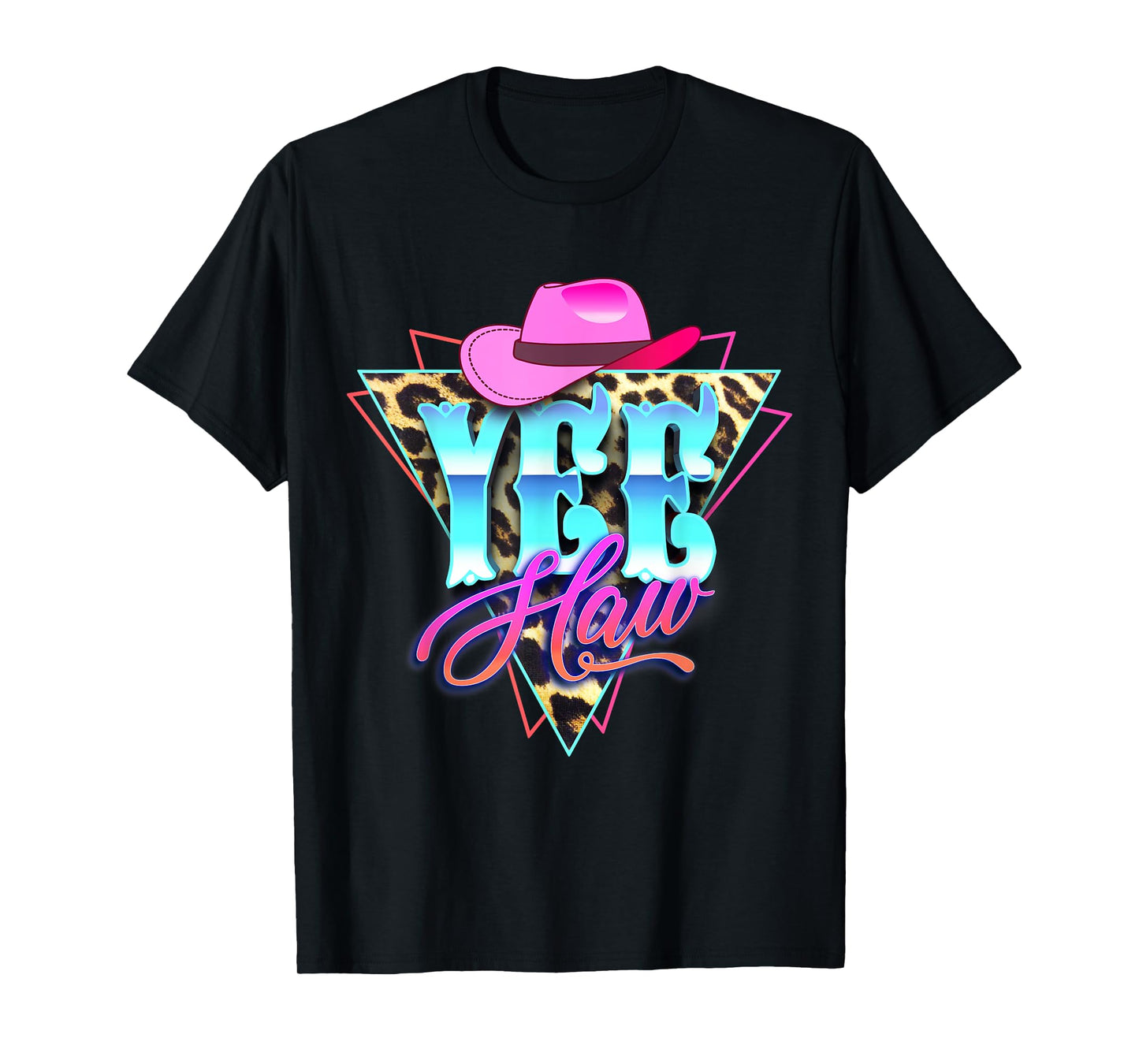 Yee Haw Howdy Rodeo Country Leopard Yeehaw Southern Cowgirl T-Shirt