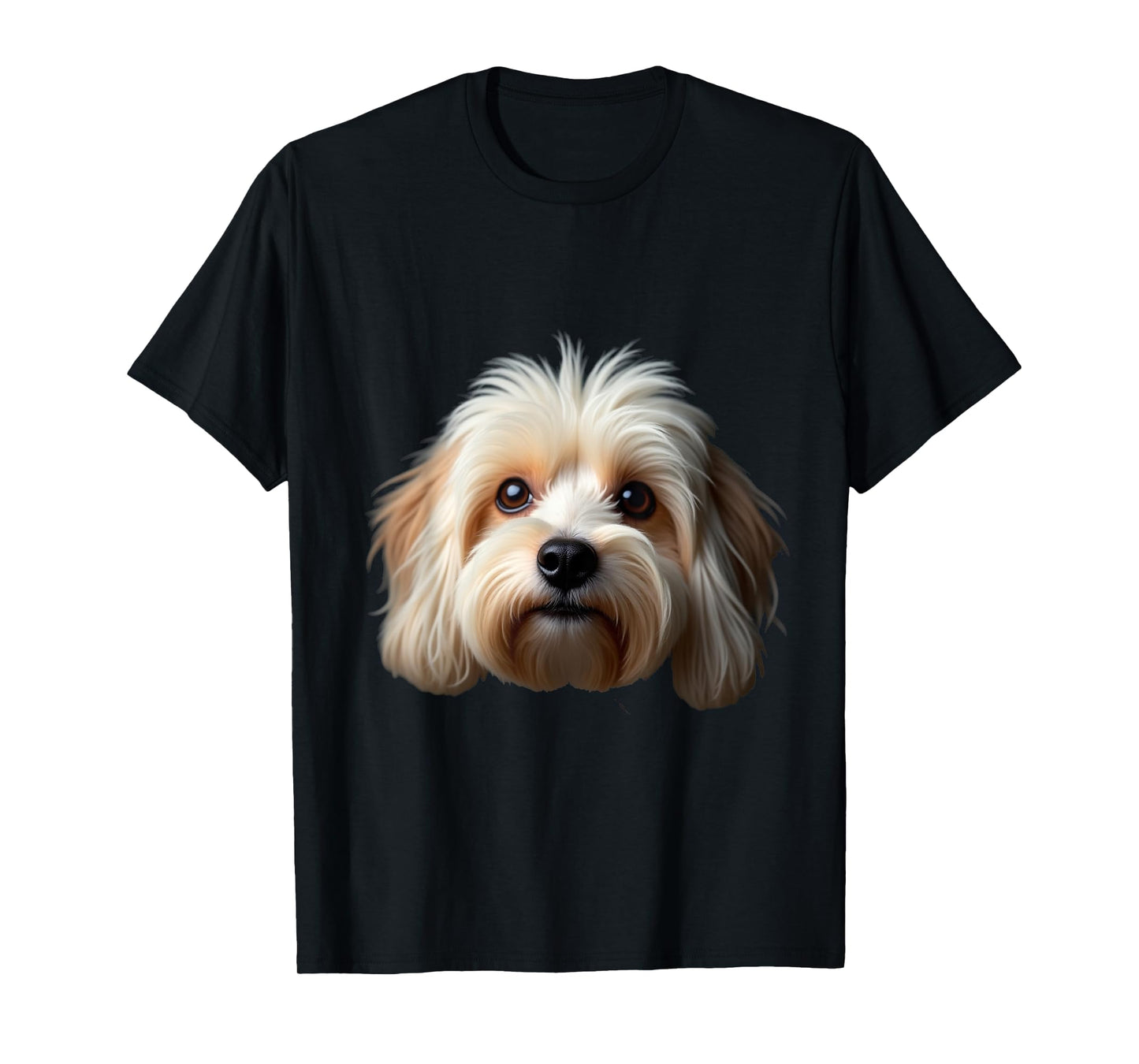 Black Havanese Dog Cuban Bichon Face T-Shirt