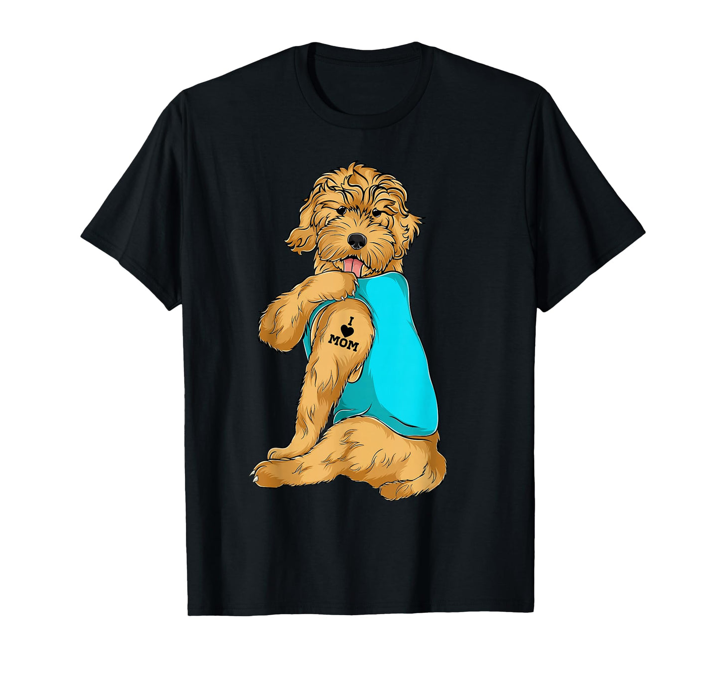 Goldendoodle I Love Mom Tattoo Apparel Dog Mom Gifts Womens T-Shirt