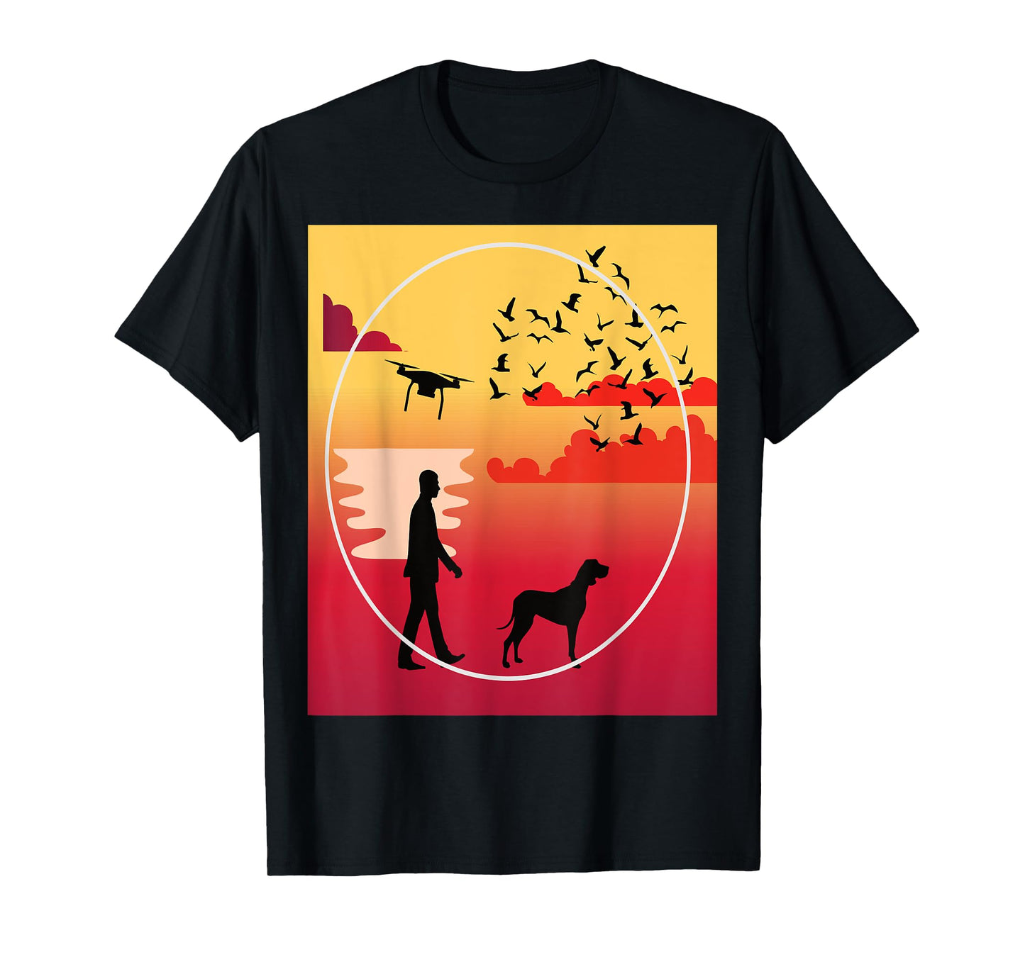 Drone Life Dogs Drones Sunsets Family Quadcopter Love T-Shirt