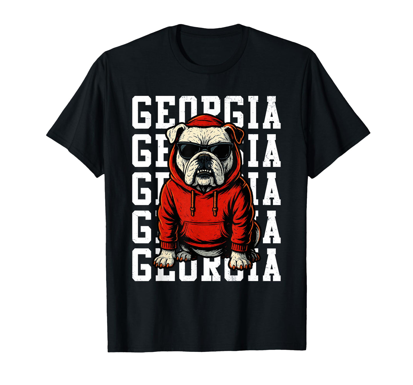 Dawgline Ghost, Redlayer March Built in Silence Love Bulldog T-Shirt