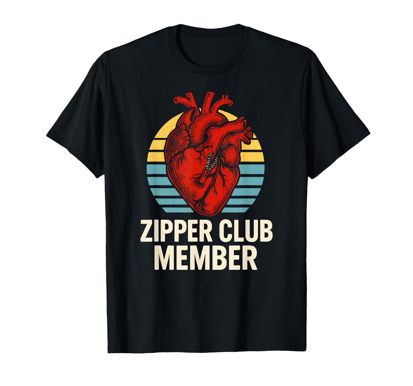 Heart Surgery Zipper Club Member Cool Mens Patient Recovery T-Shirt