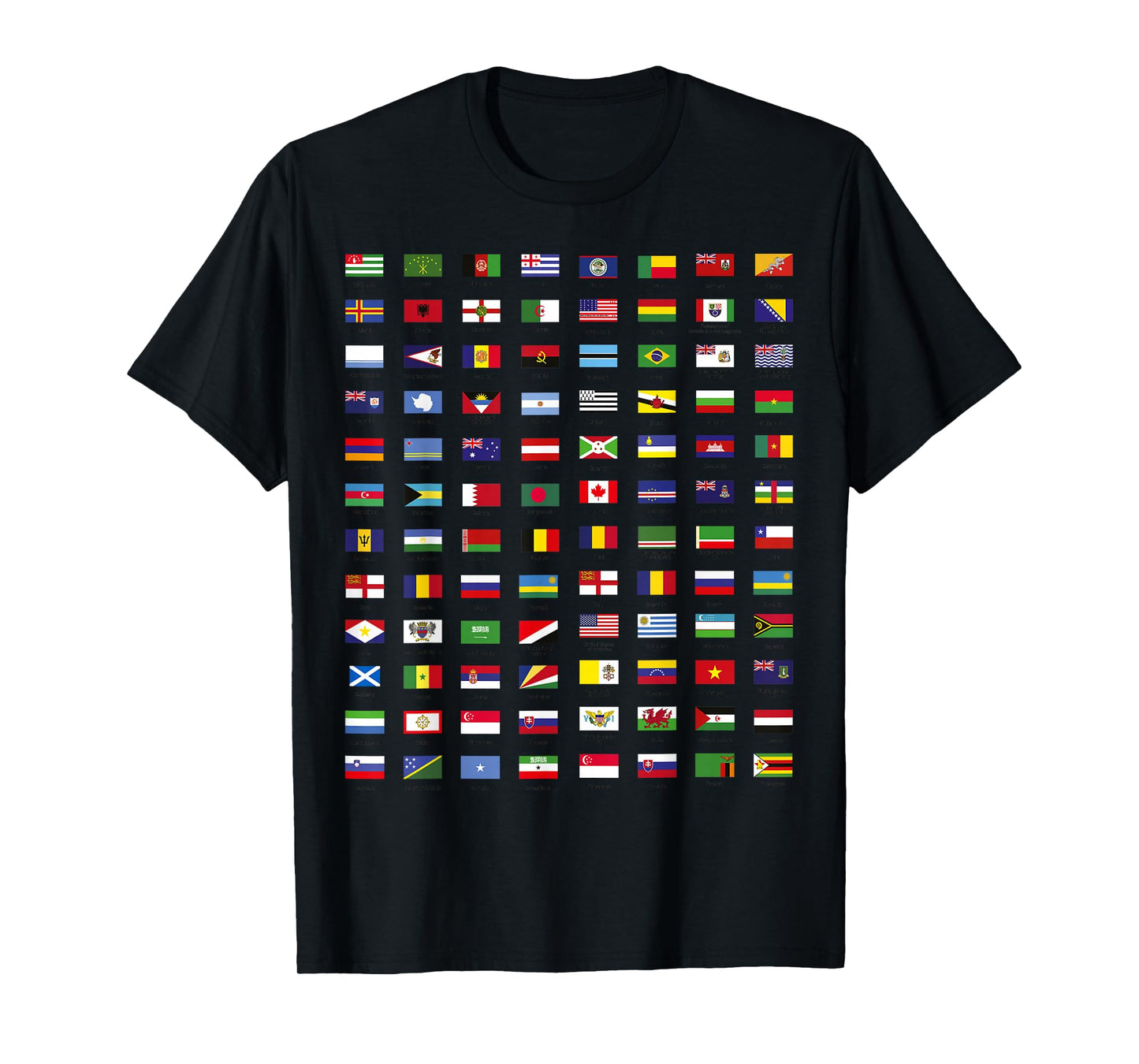 All Countries Flags of The World 287 Flag International Trip T-Shirt