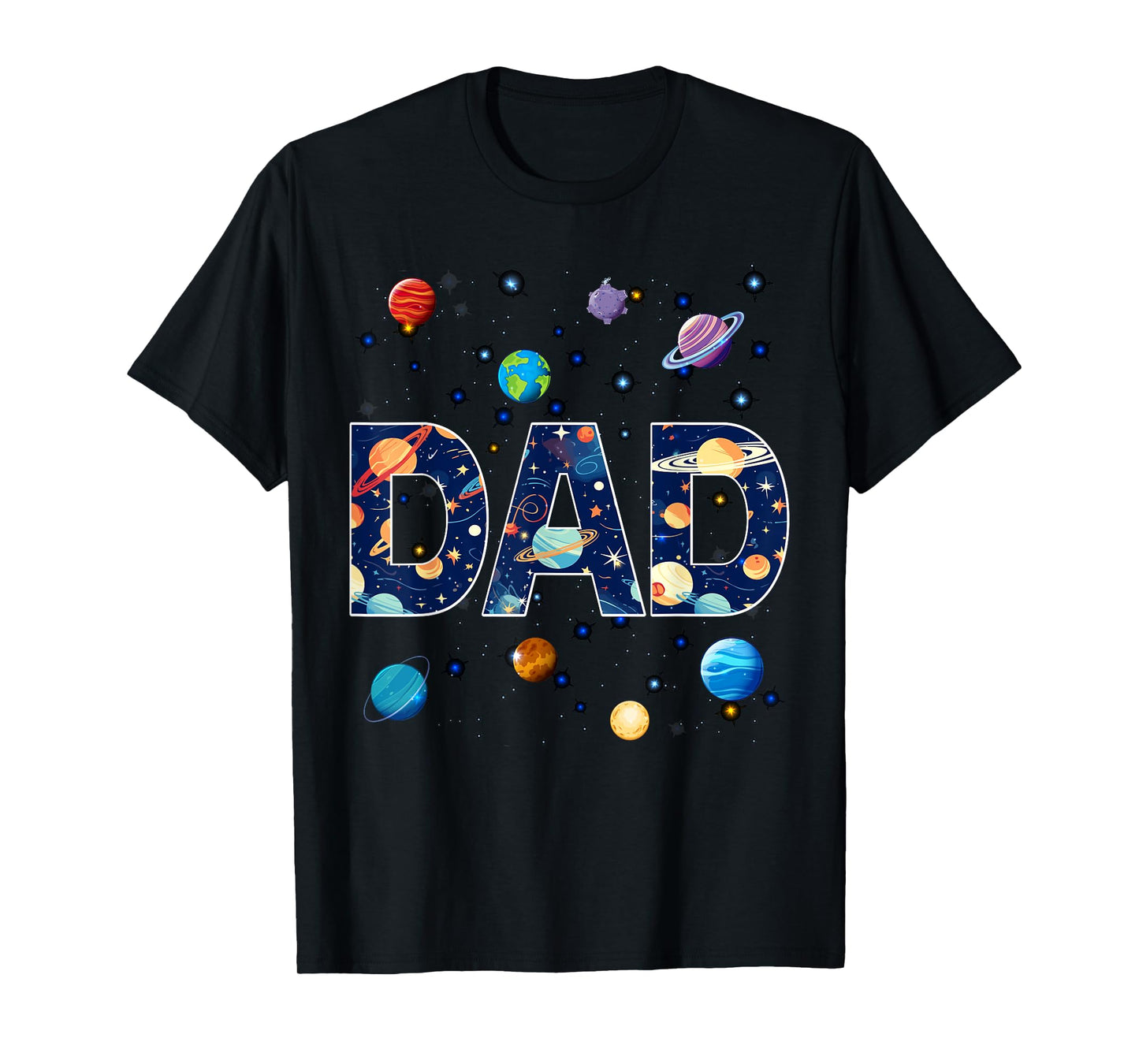 Dad Outer Space Galaxy Birthday T-Shirt