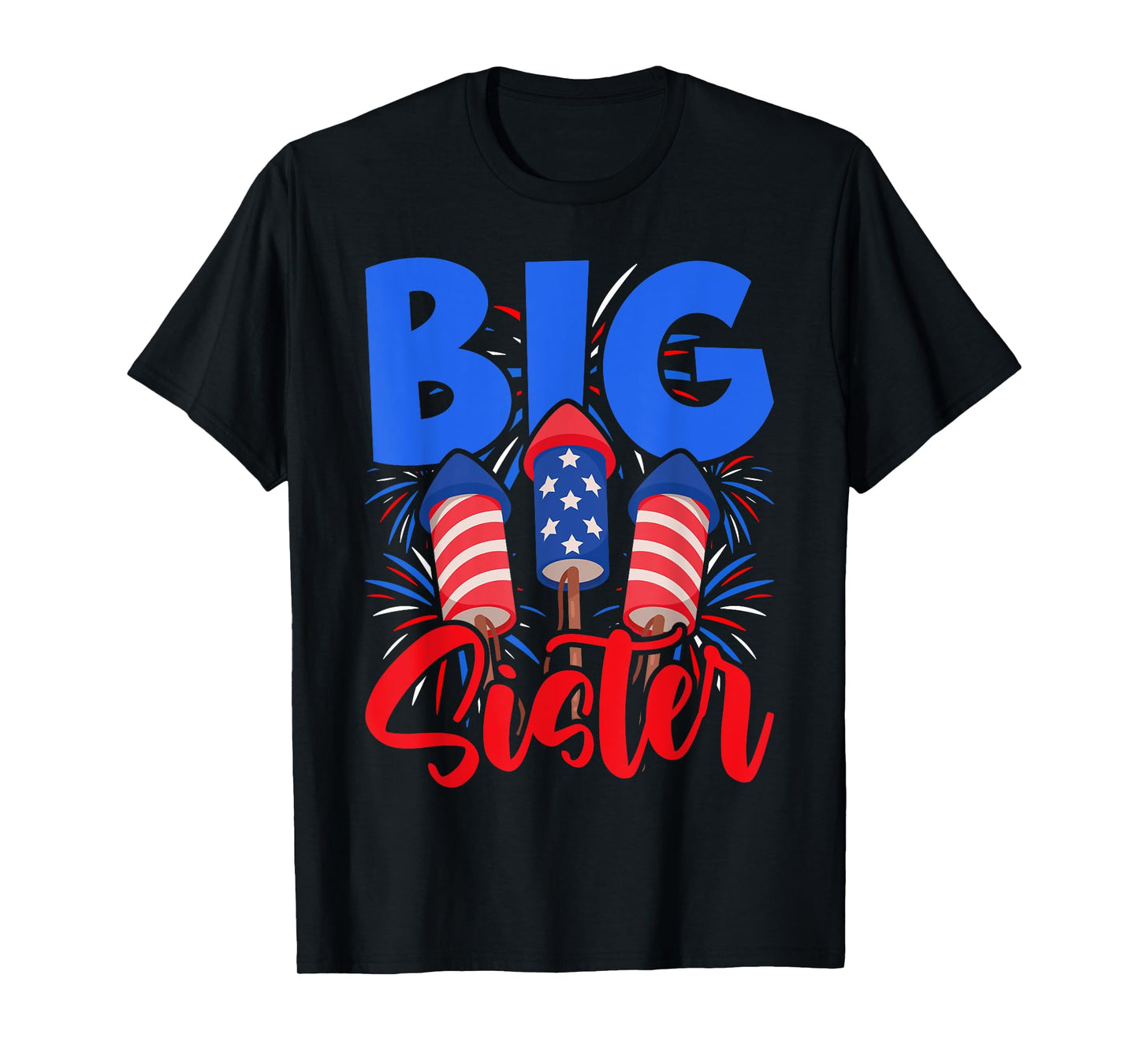 This Little Is Going to Be Big Sister, 4th July Big Sister T-Shirt
