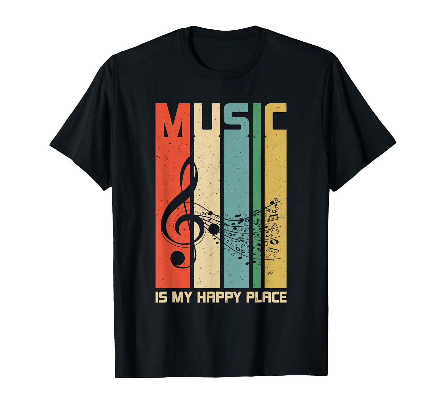 Music is My Happy Place Gift Musician Lover Artist Singer T-Shirt