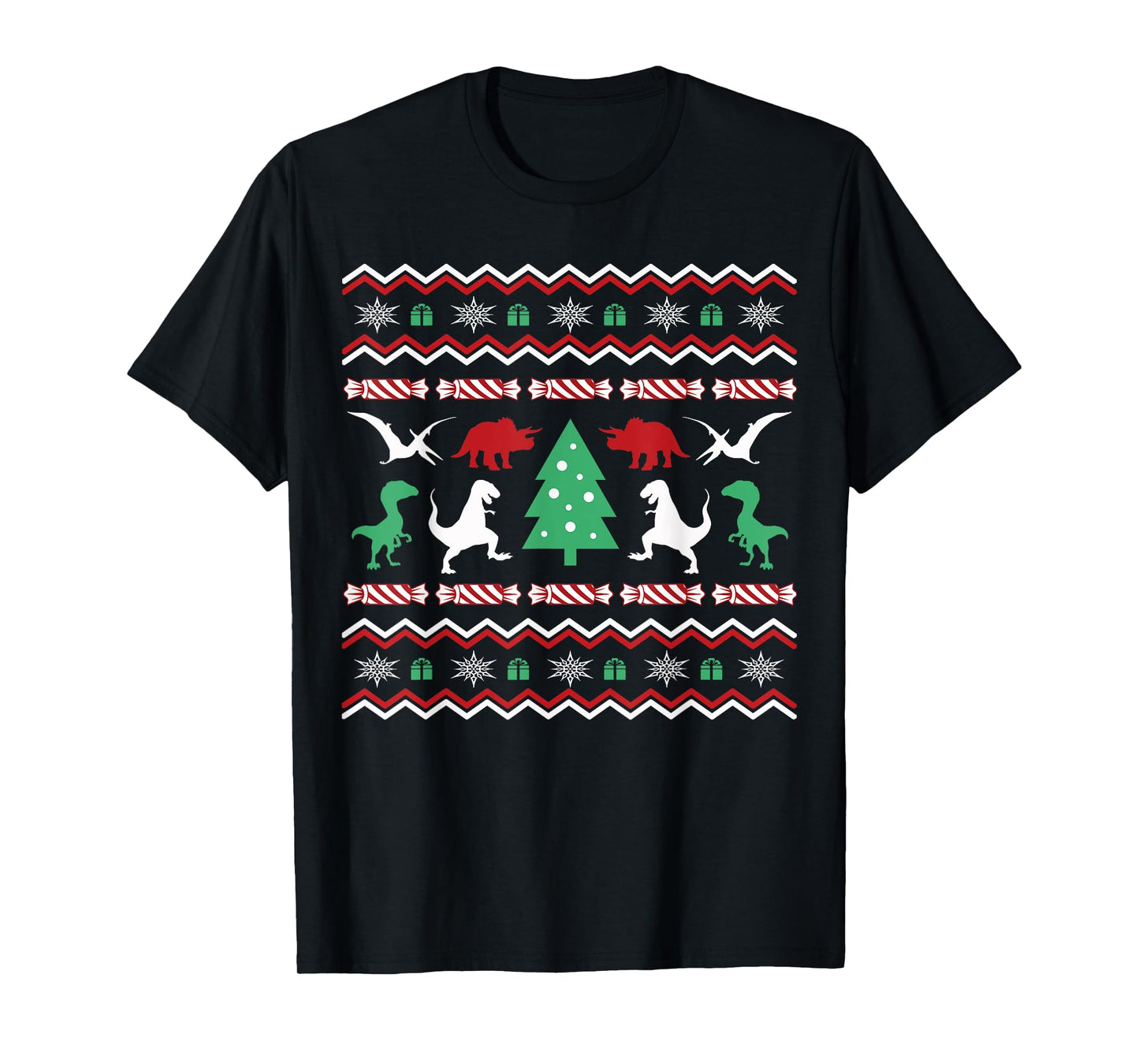 Trex Ugly Christmas Sweater Kid Dinosaur Lover Holiday Xmas T-Shirt