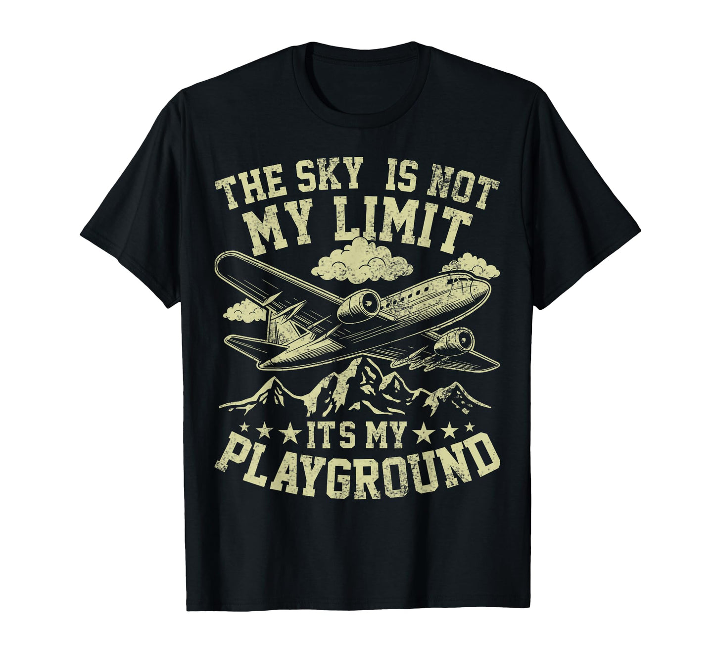 This Sky is Not My Limit Funny Pilot Aviation Men Women Kids T-Shirt
