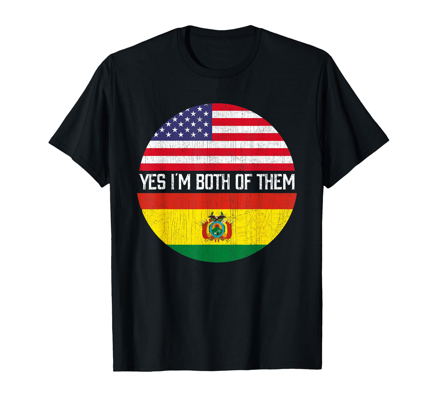 Half American Half Bolivian USA Flag Family Heritage T-Shirt for Women Kids Men