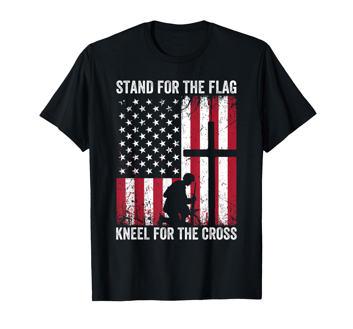 Stand For The Flag, Kneel For The Cross T-Shirt