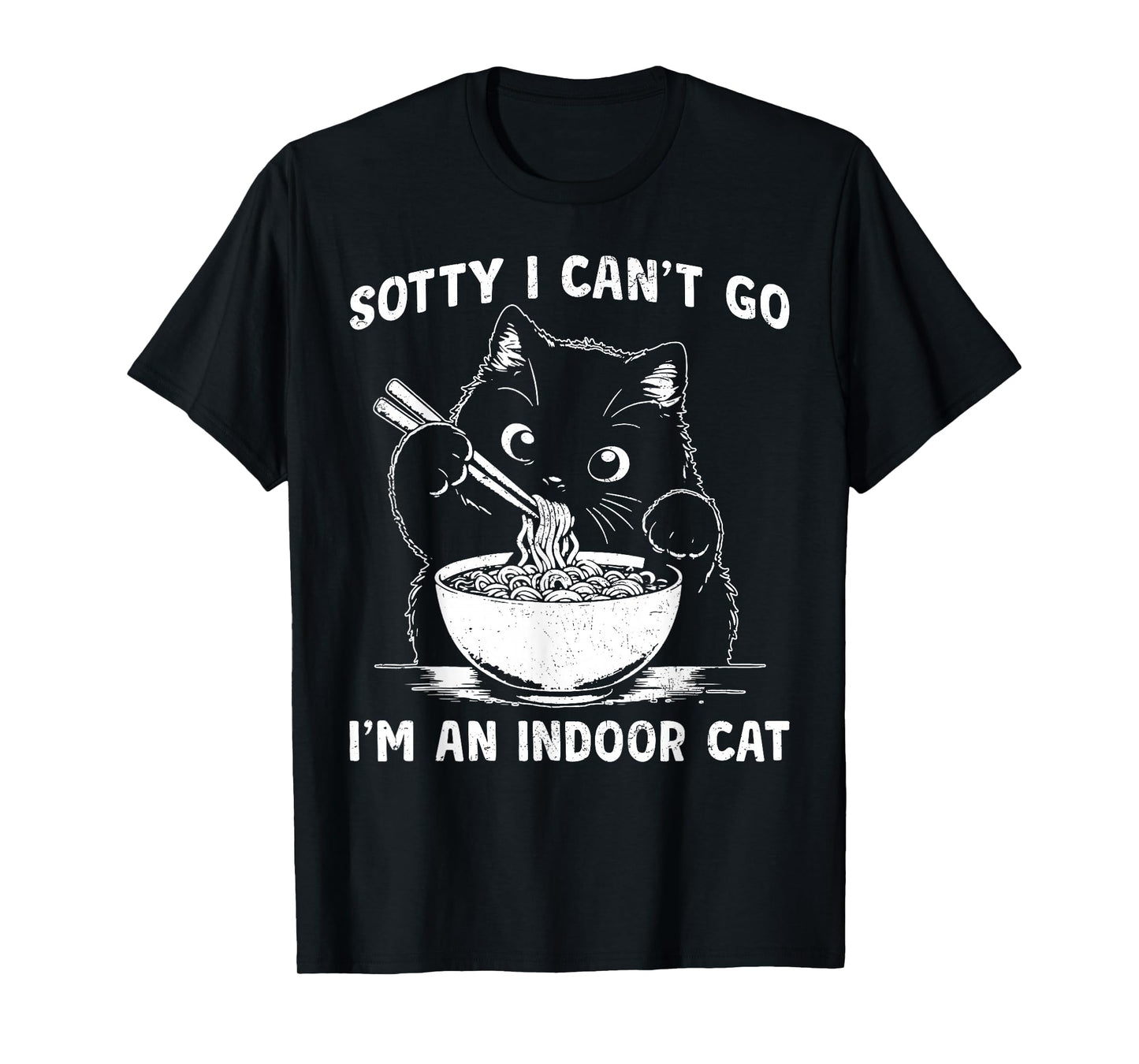 Sorry I Can't Go I'm an Indoor Cat Cute Pet Lover Humor T-Shirt