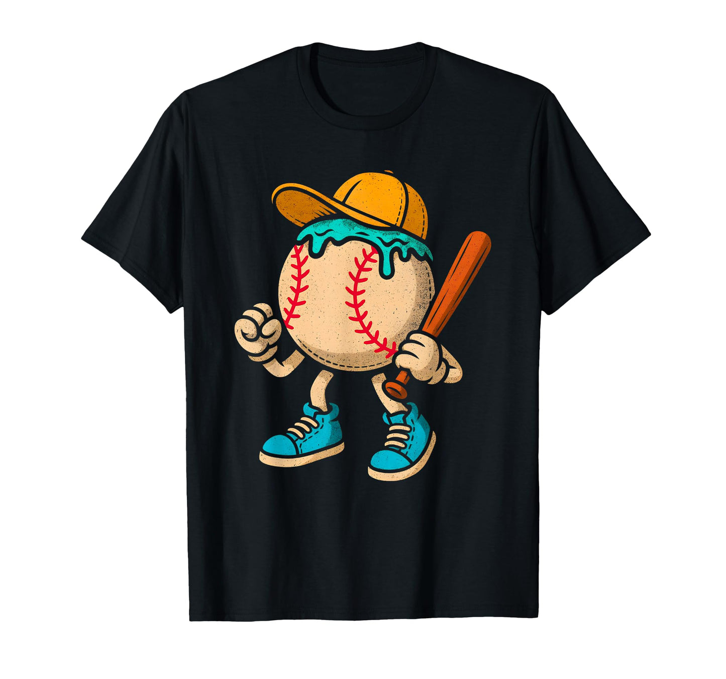 Ice Cream Drip Baseball Spots Baseball Drip For Girls & Boys T-Shirt