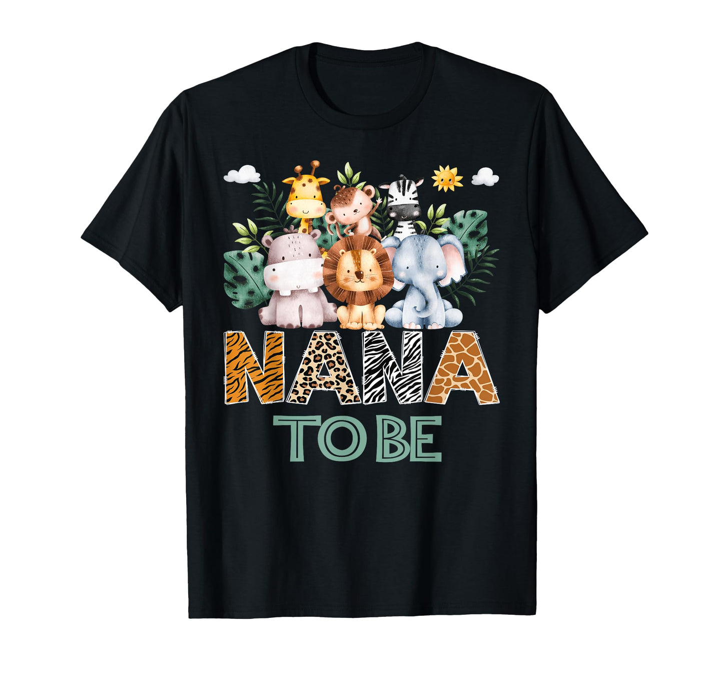Soon To Be Nana Jungle Animal Safari Gender Reveal T-Shirt