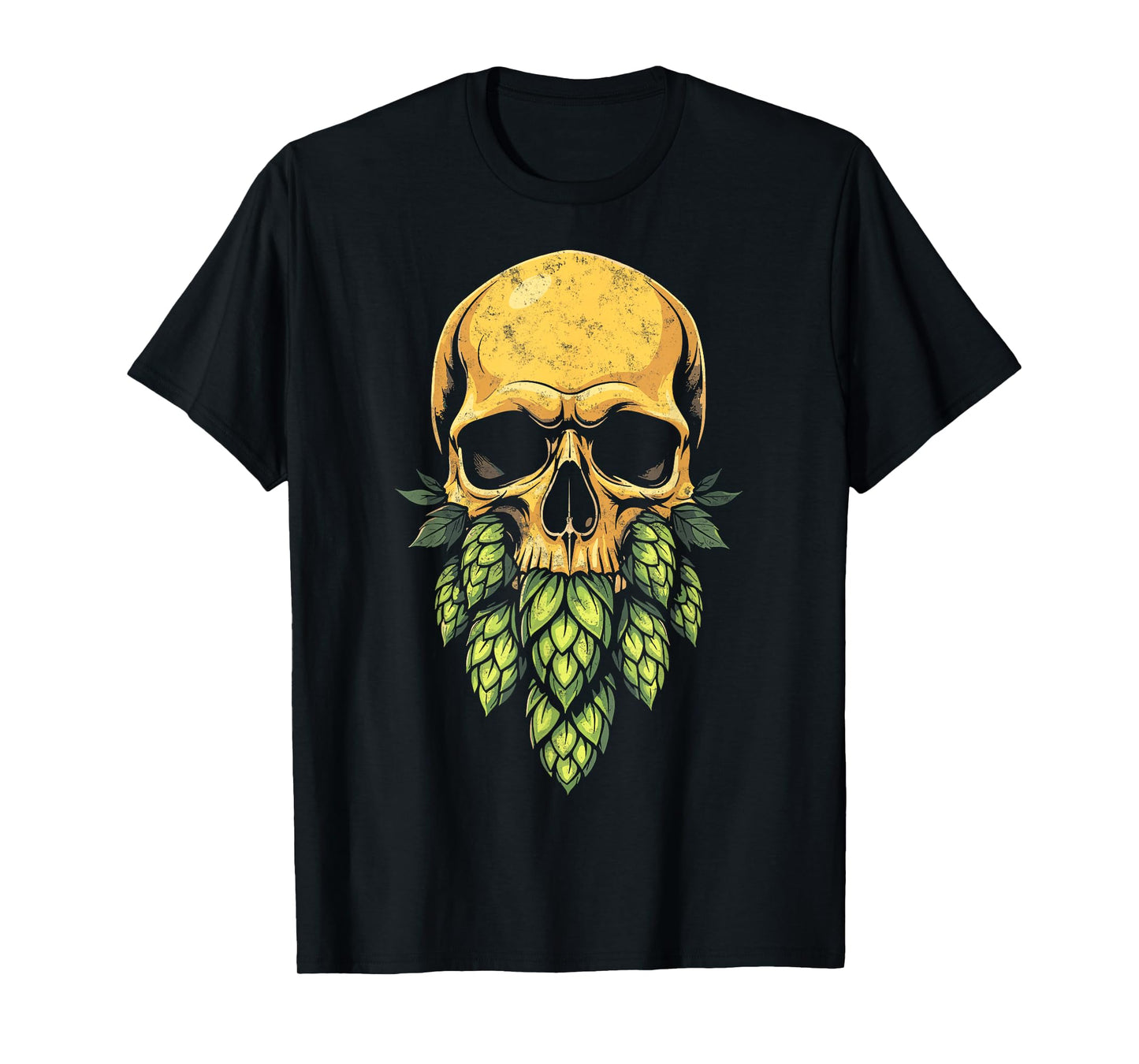 Hop Bearded Skull Brewer Funny Craft Beer Drinking IPA Lover T-Shirt