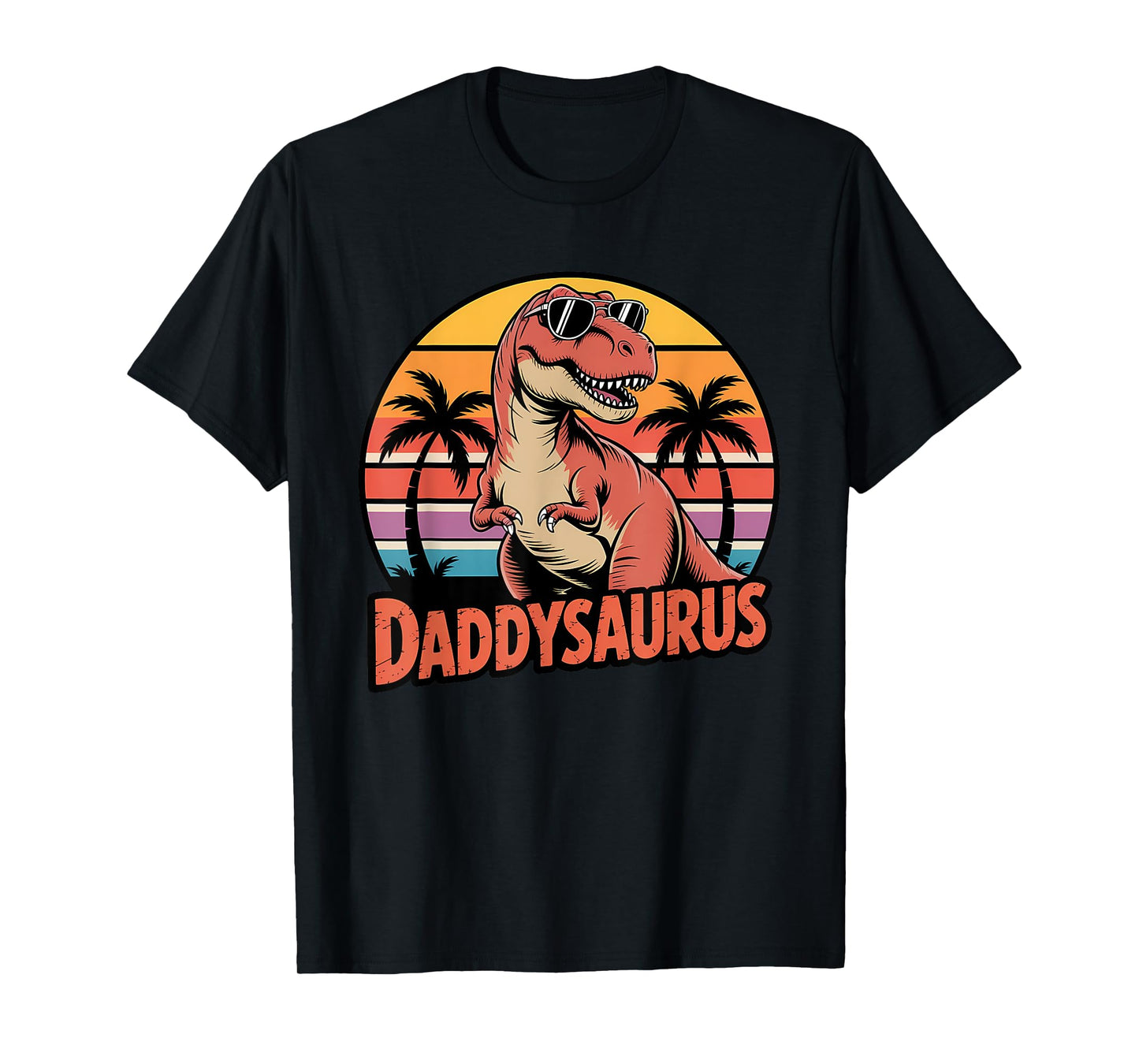 Father's Day T Rex Dinosaur Men Daddy Saurus T-Shirt