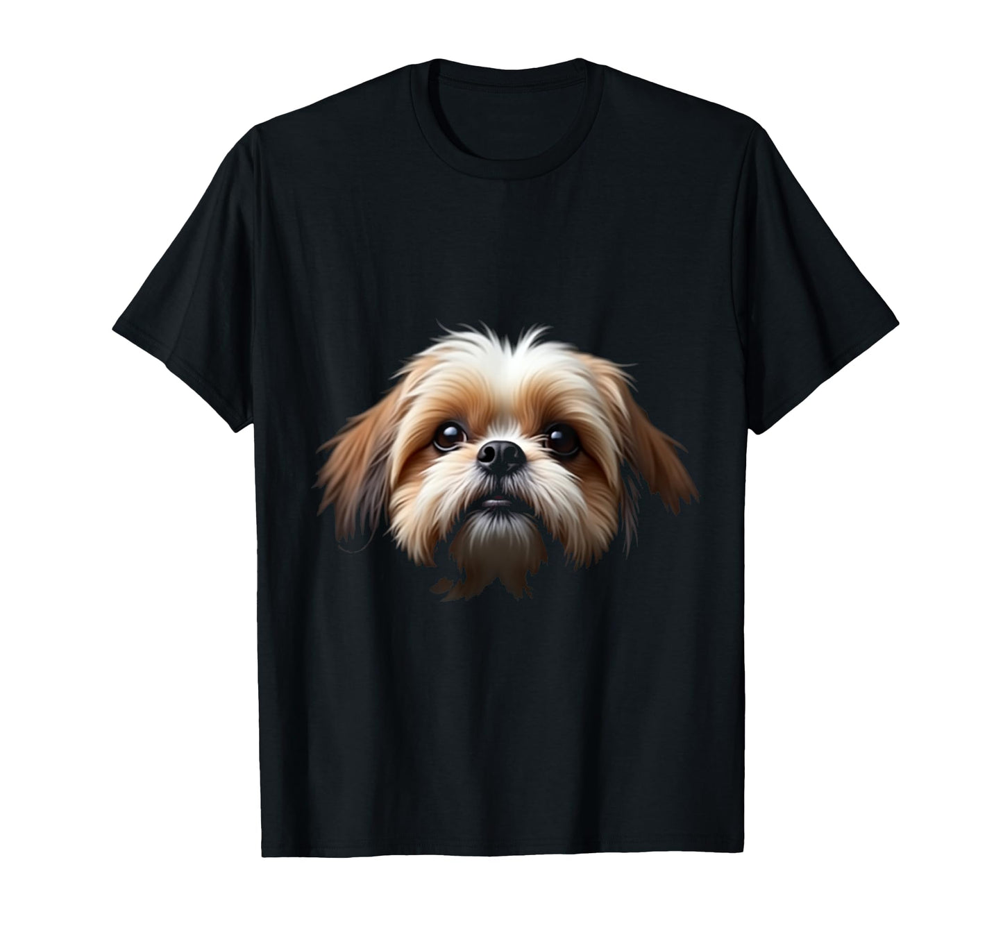 Black Shih Tzu Dog Shih Tzu Face T-Shirt