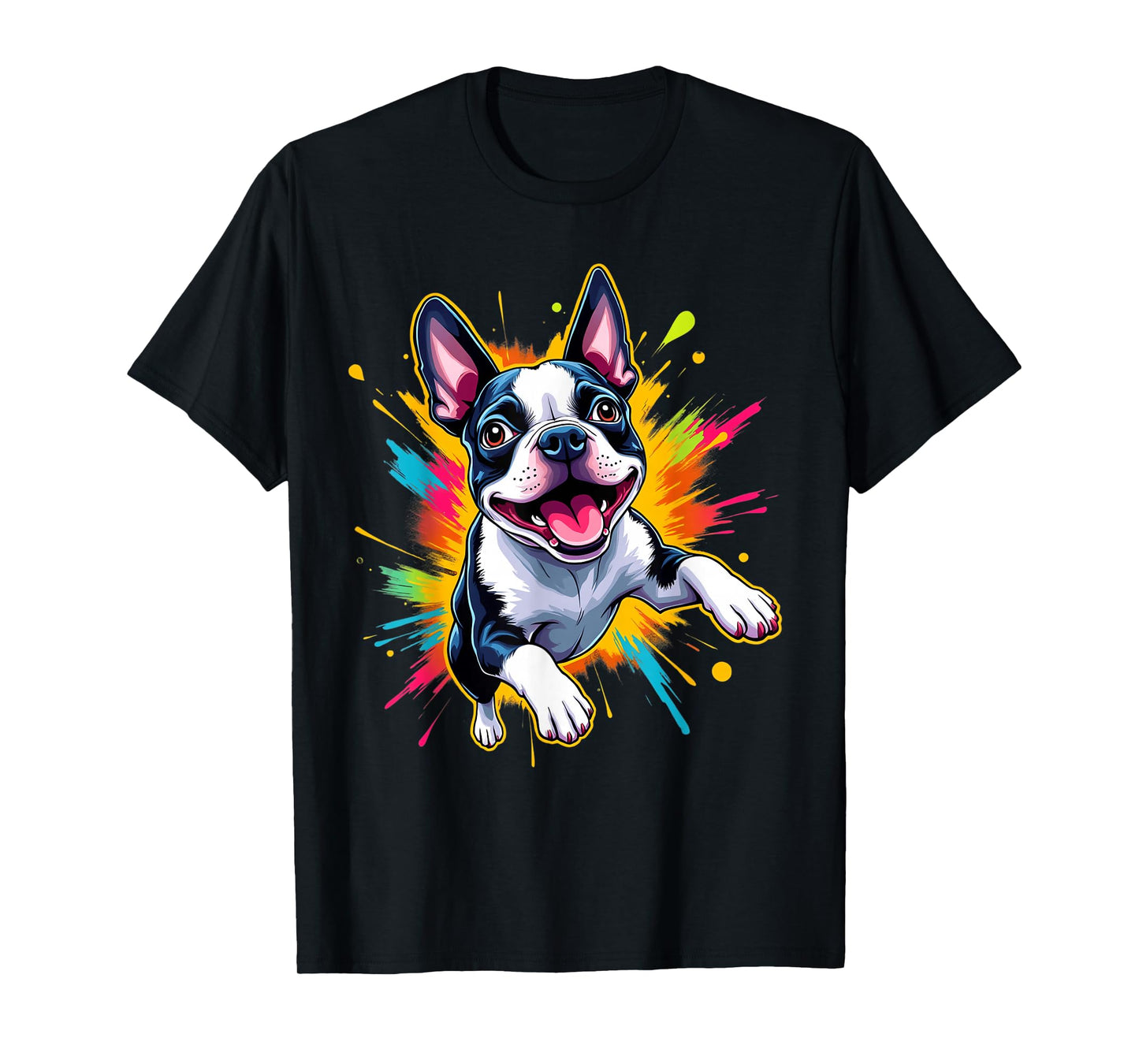 Boston Terrier Lovers Jumping Design Funny Boston Terrier T-Shirt