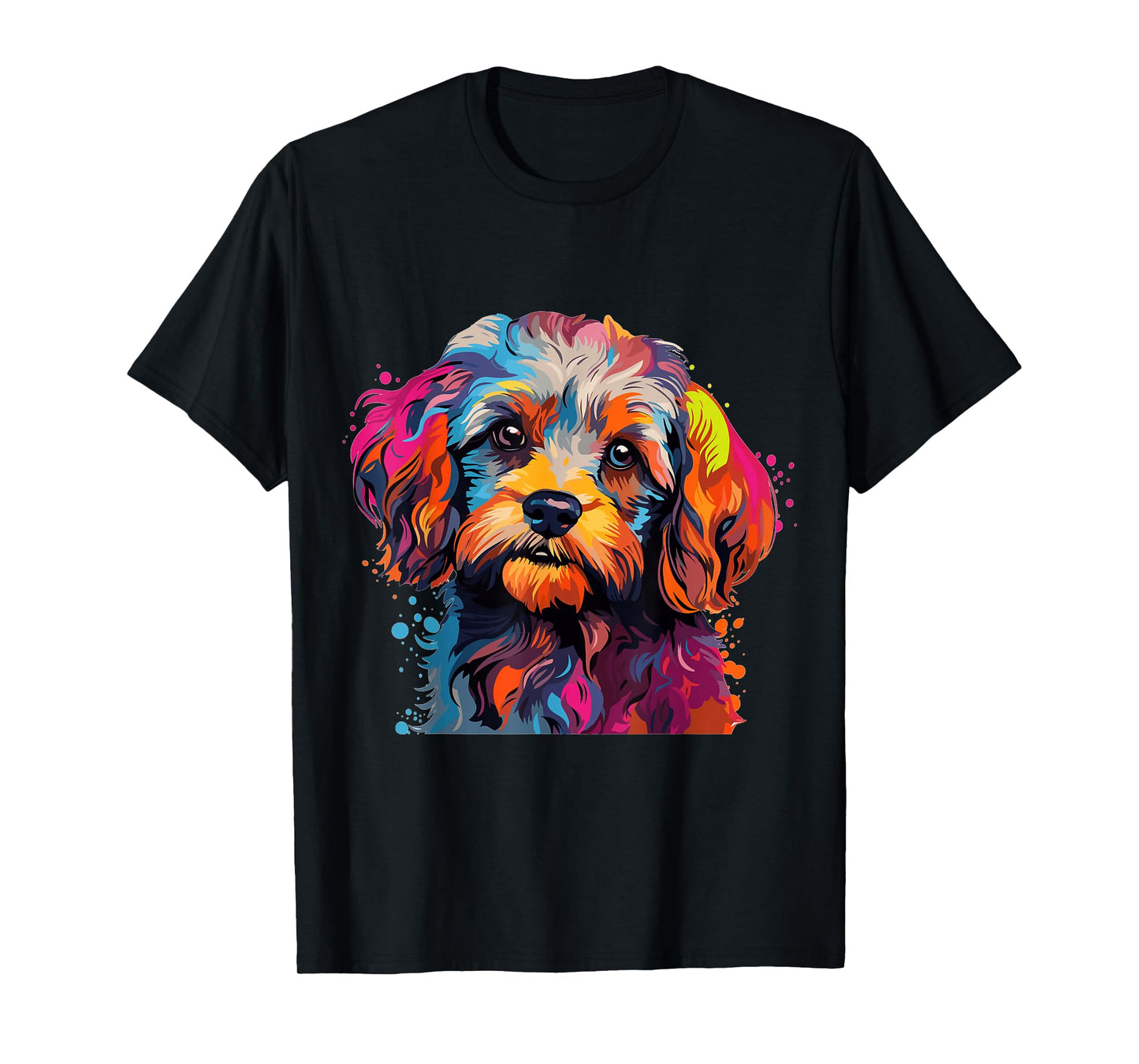 Cavapoo Dog Breed Pet Cute Colorful Pop Art Graphic T-Shirt