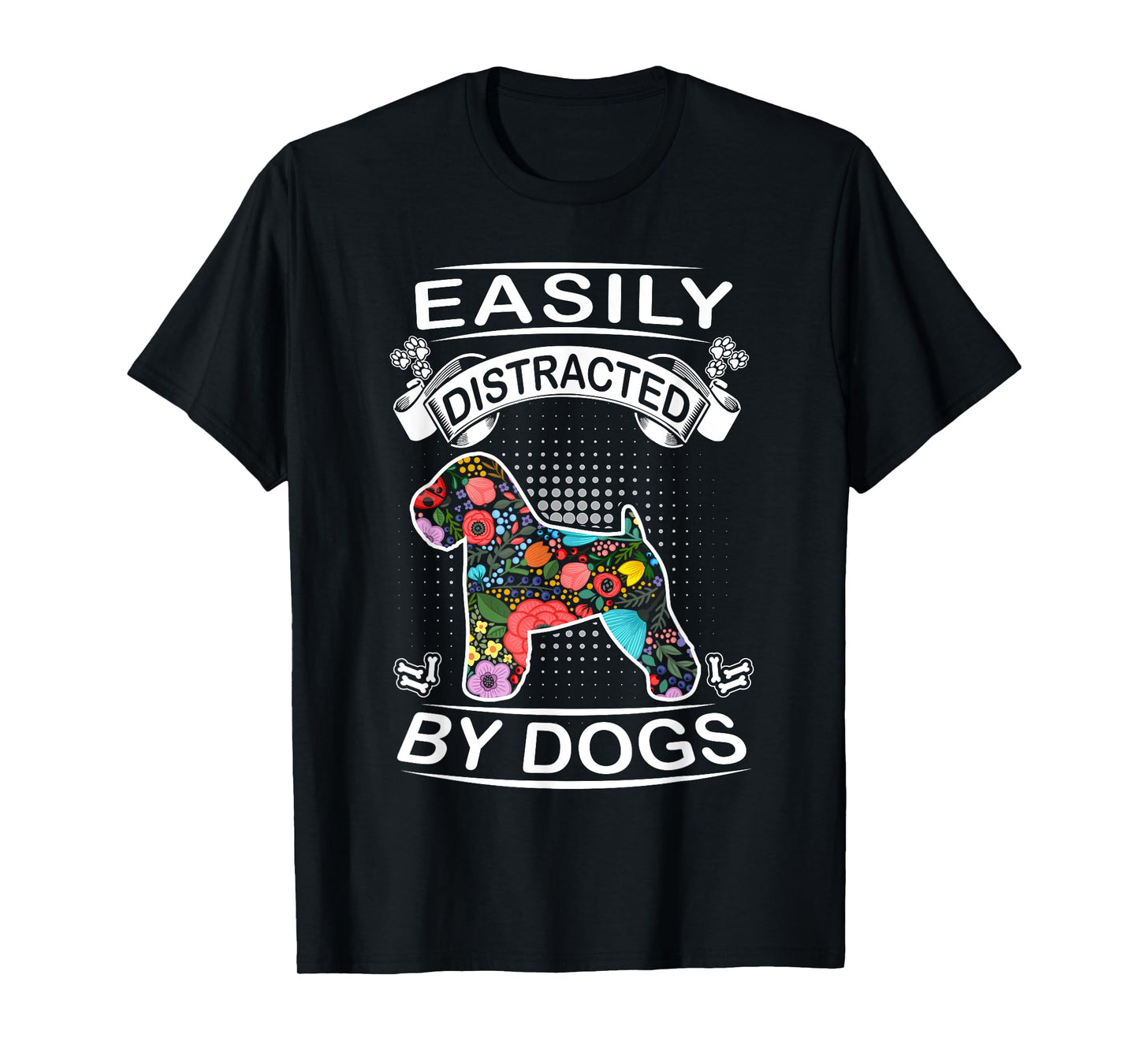 Easily Distracted By Dogs Soft Coated Wheaton Terrier Dog Men Women Kids T-Shirt