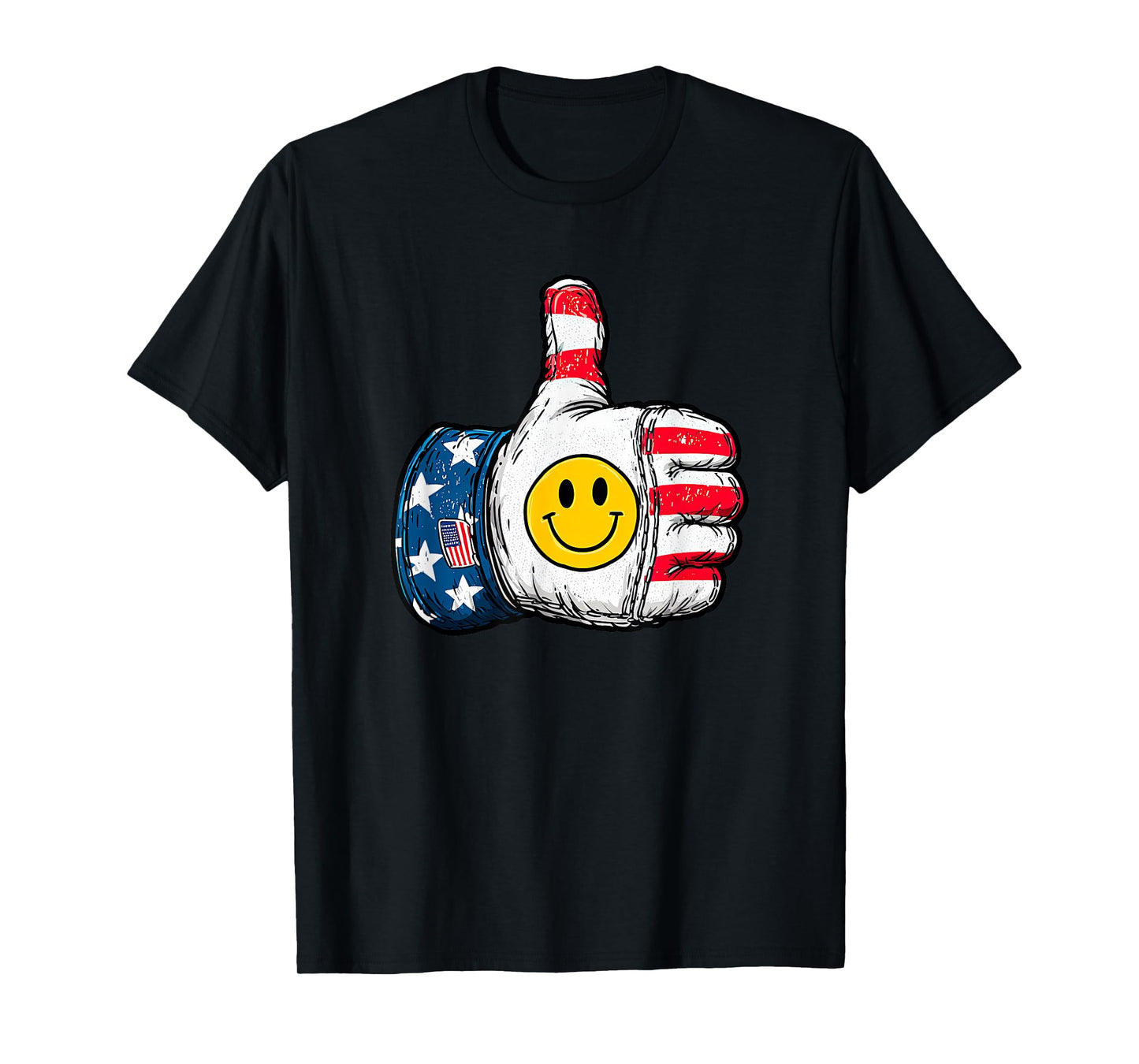 Awesome Smile and Thumb Up in US Colors T-Shirt