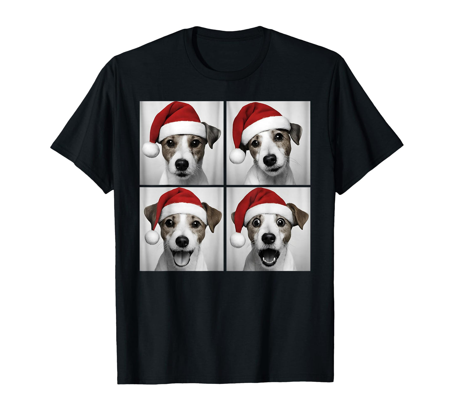 Funny Christmas Jack Russell Santa Dog Lover Photo Booth T-Shirt