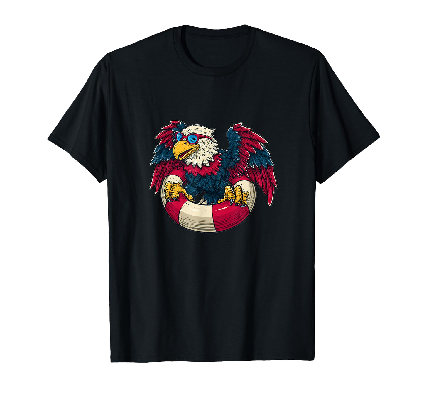 Nice Eagle with Cool Colors and Pool Ring T-Shirt