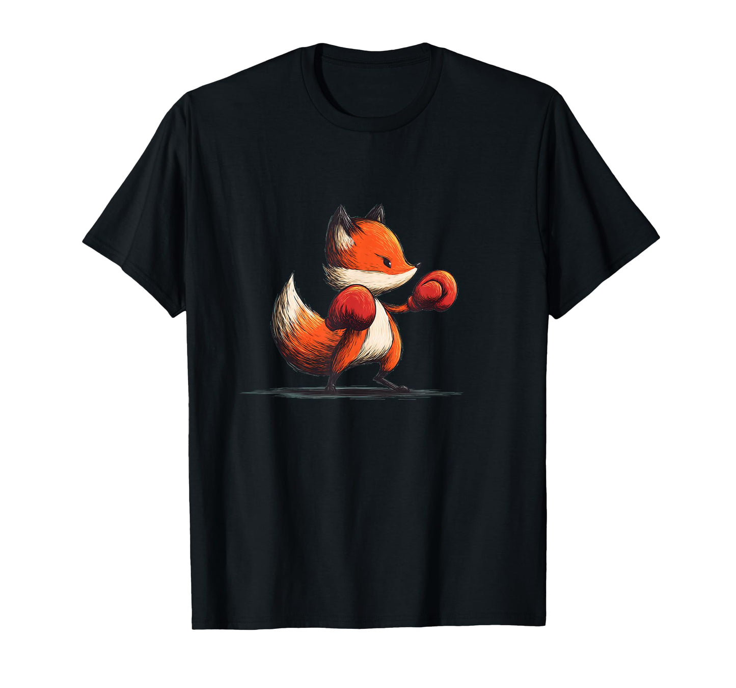 Funny Boxing Fox Graphic T-Shirt
