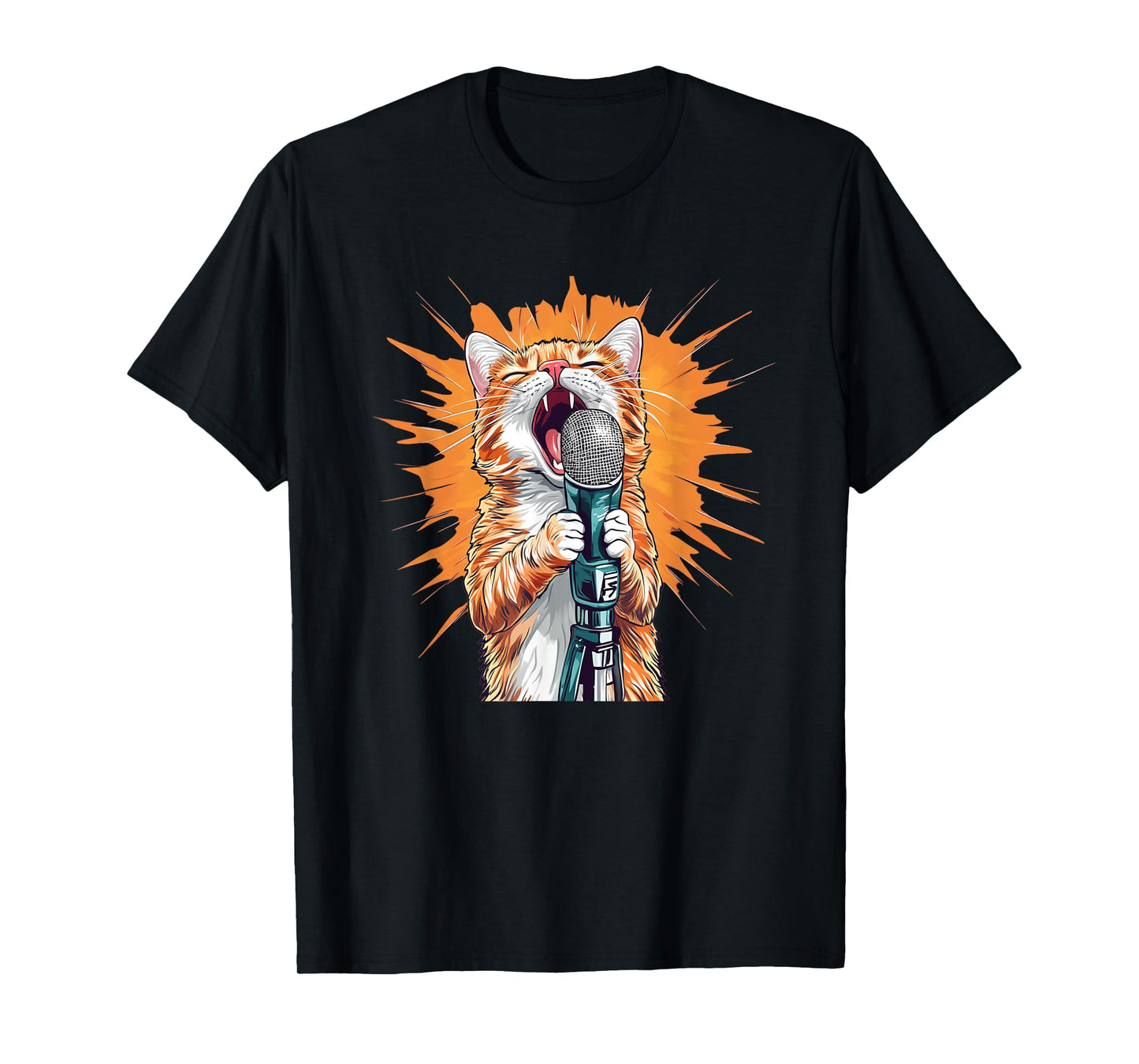 Awesome Karaoke Outfit with Singing Cat T-Shirt