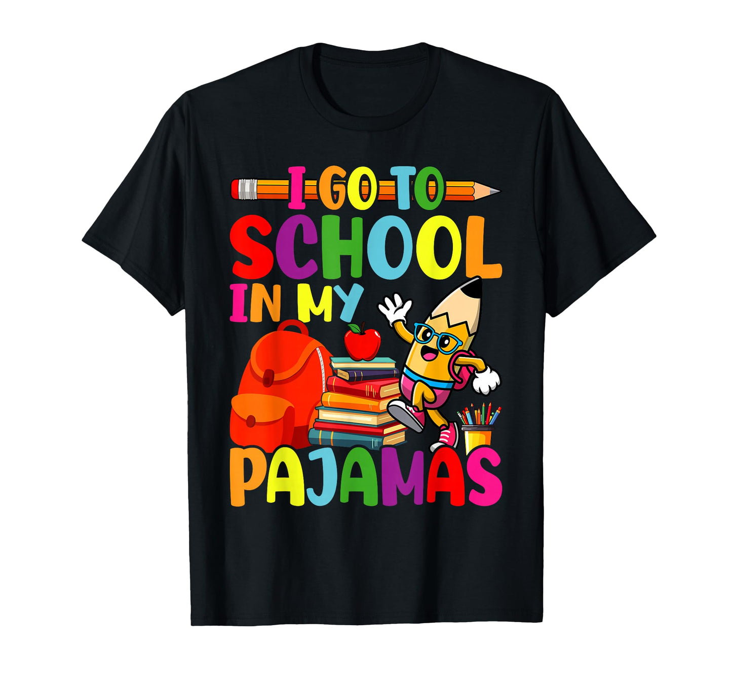 I Go To School In My Pajamas - Online Virtual Home Schooling T-Shirt