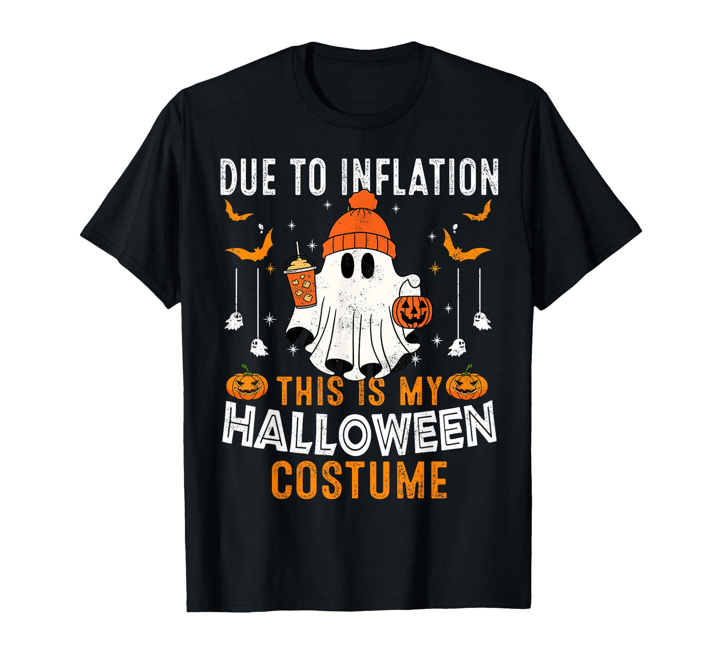 Due To Inflation This Is My Halloween Costume Funny Pumpkins T-Shirt