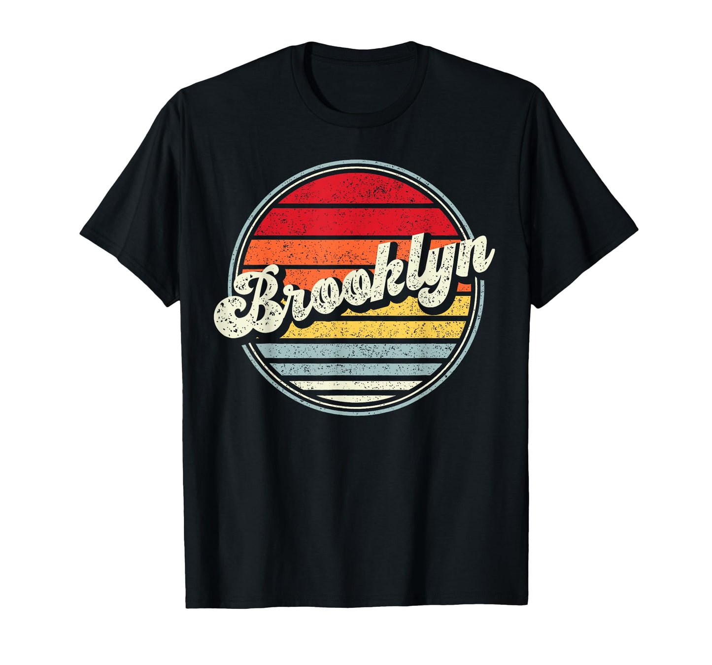 Retro Brooklyn Home State Cool 70s Style Sunset Men Women T-Shirt