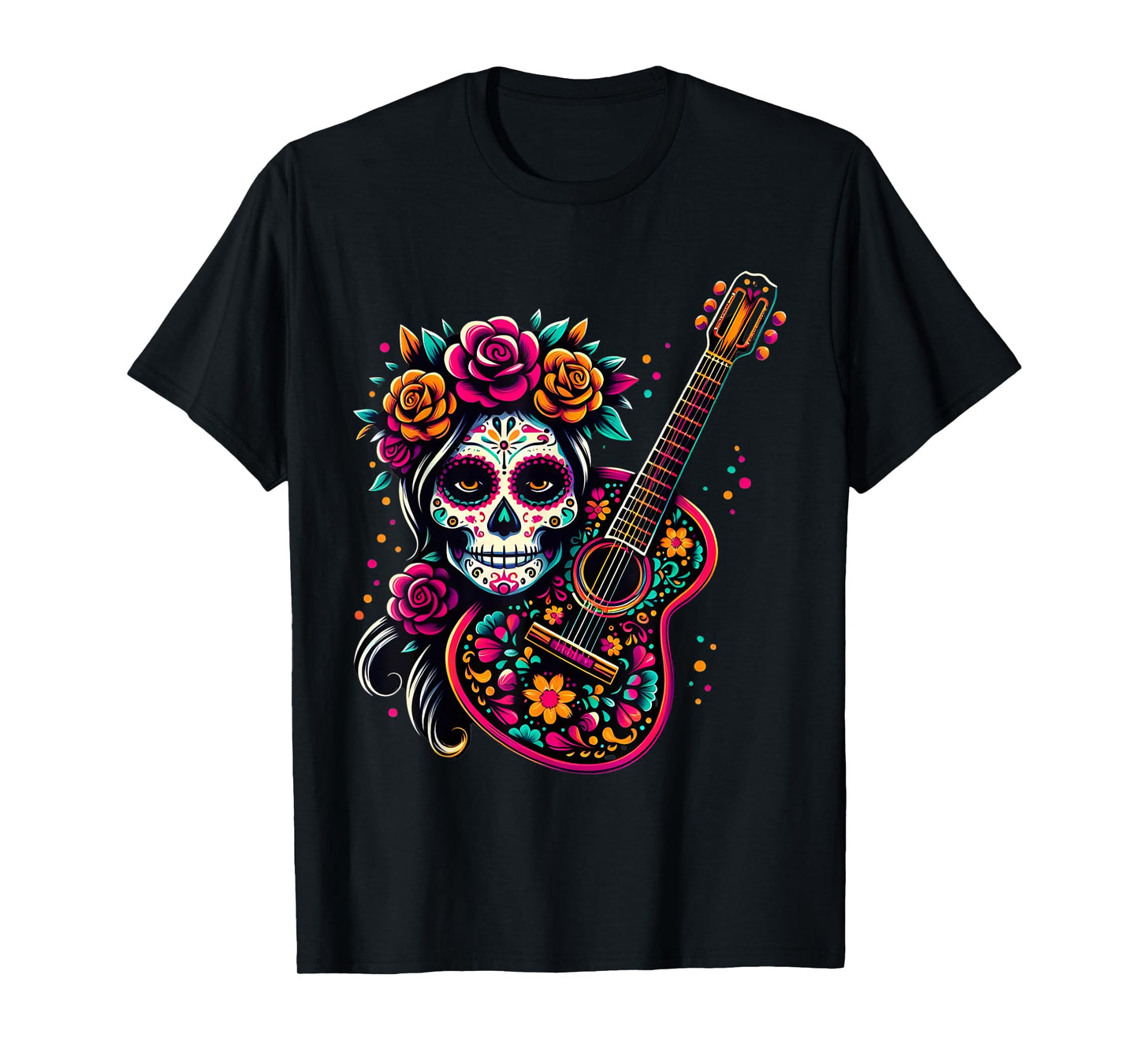 De Los Muertos La Catrina Day of the Dead Sugar Skull Women T-Shirt