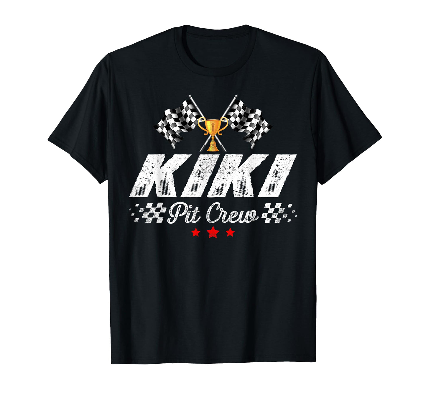 Kiki Pit Crew Race Car Racing Birthday Party Matching T-Shirt