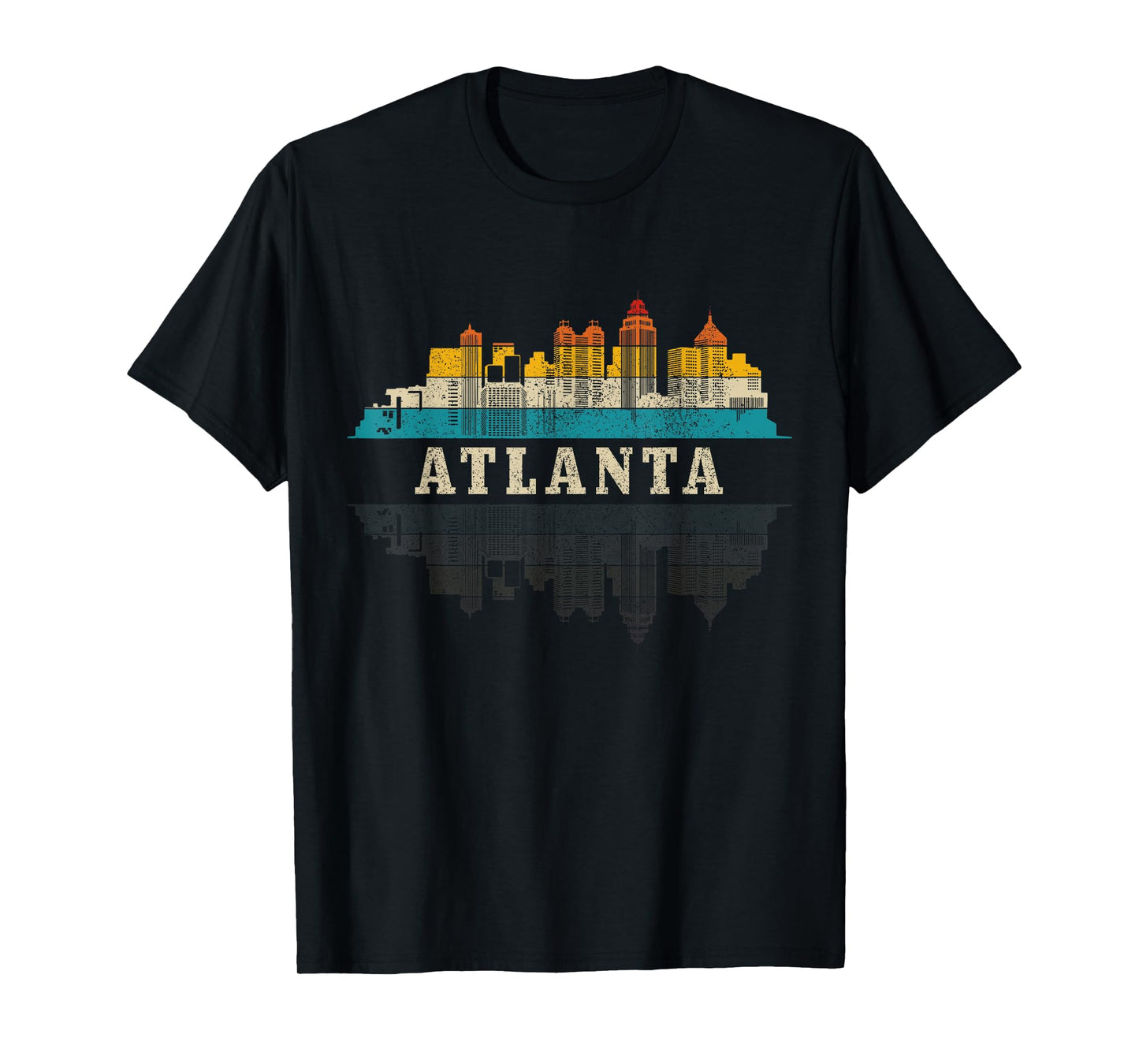 Atlanta Skyline Georgia ATL Vintage Pride Retro T-Shirt