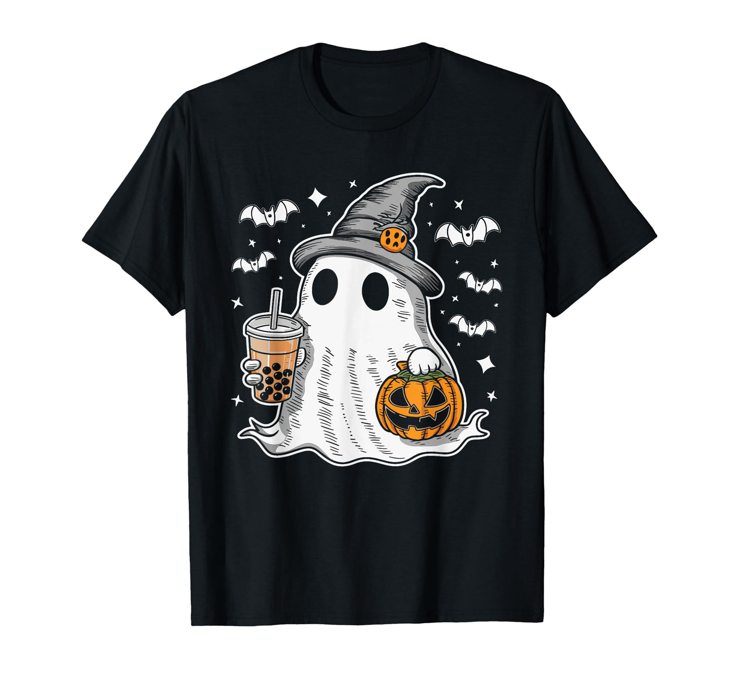 Ghost Milktea Ghost Drinking Bubble Tea T-Shirt