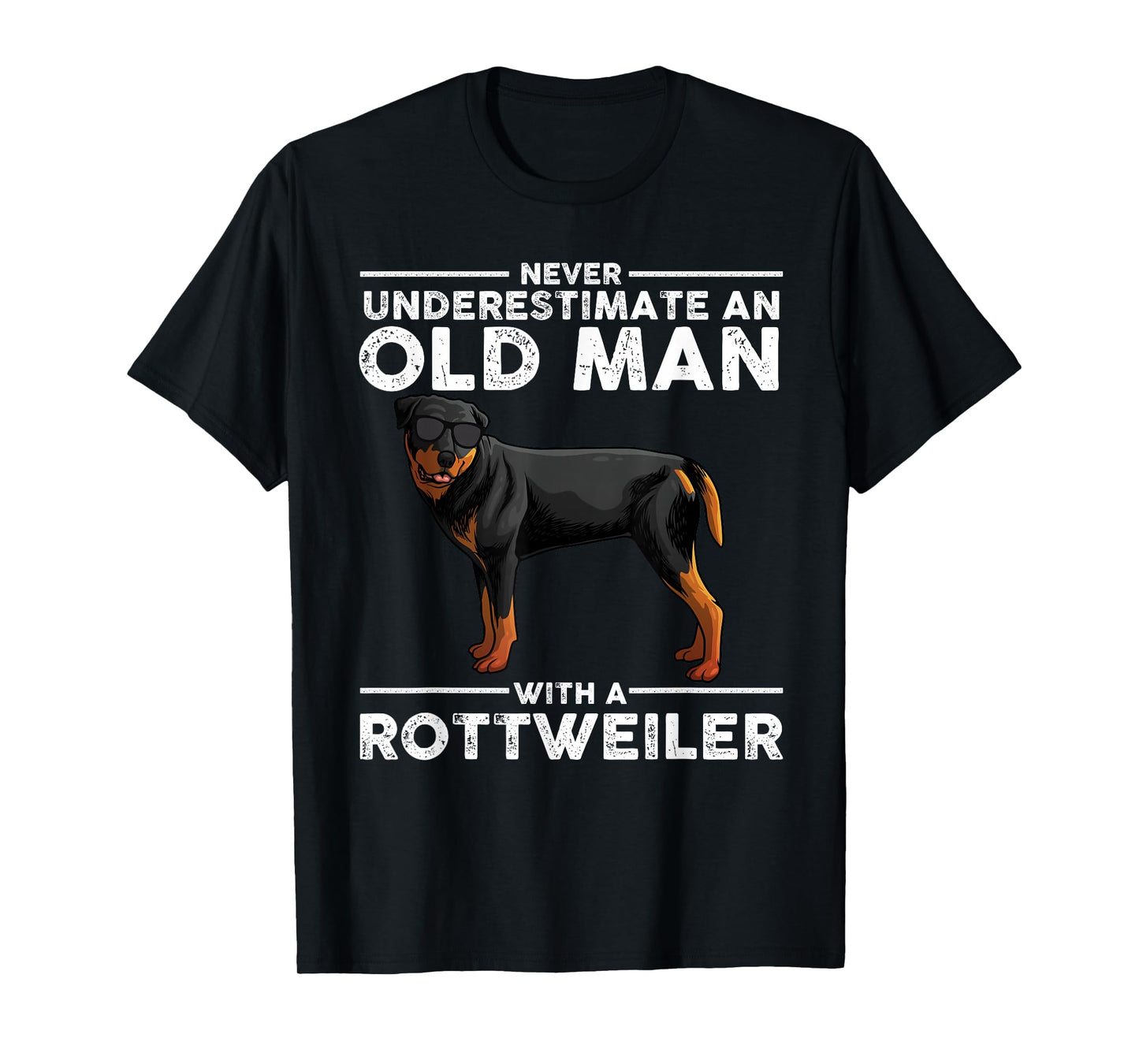 Funny Rottweiler Designs for Men Dad Grandpa Rottie Lovers T-Shirt Small