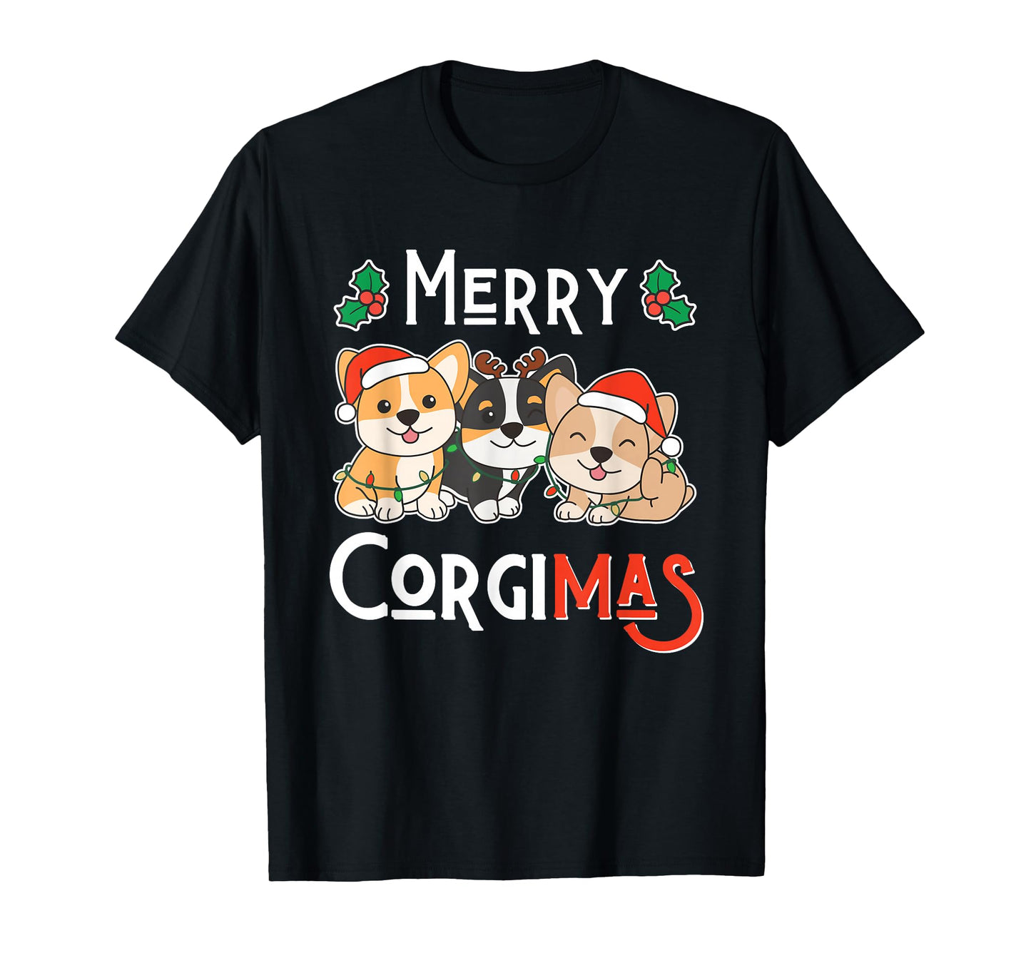 Merry Corgimas Pun Corgi Christmas T-Shirt