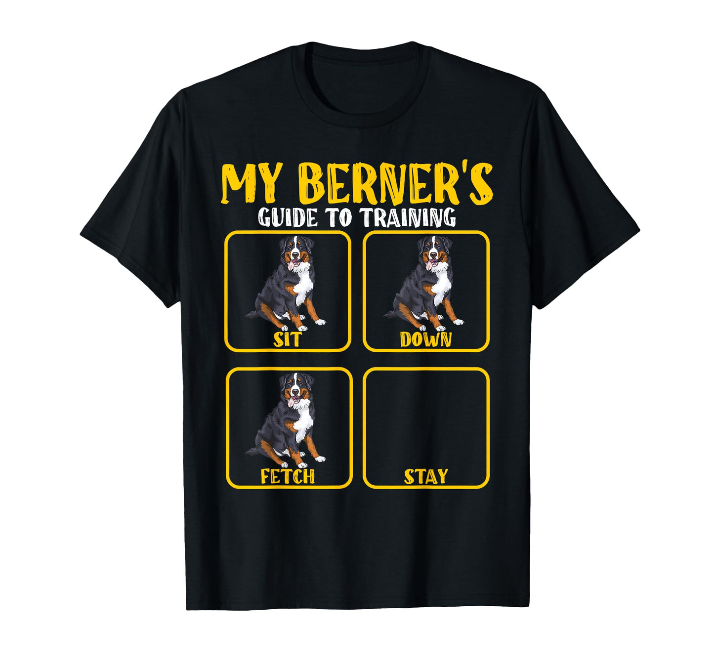 Funny Bernese mountain dog berner training guide moms dads Men Women Kids T-Shirt