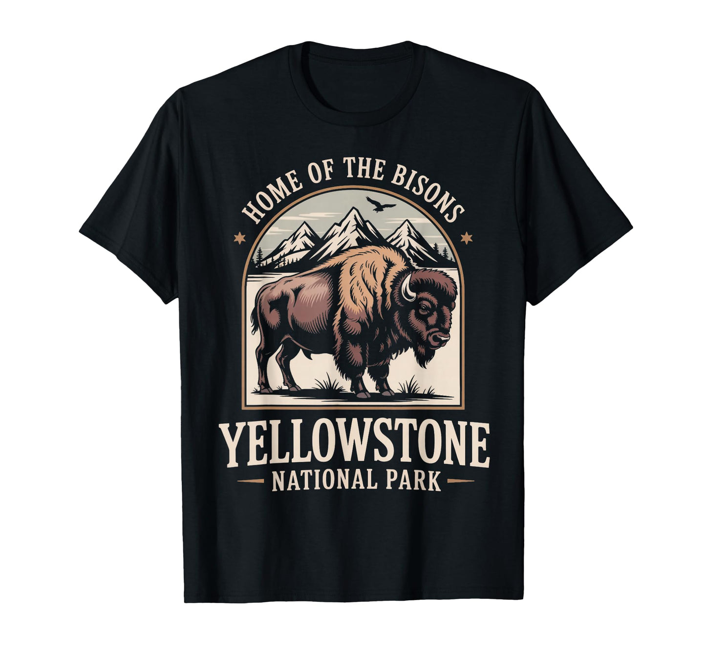 Wyoming Buffalo Home of The Bison Yellowstone National Park T-Shirt