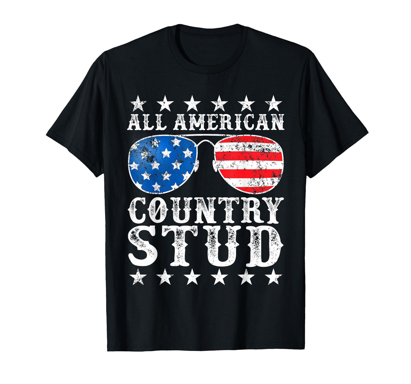 All American Stud Boy Country 4th of July USA Flag Gift T-Shirt