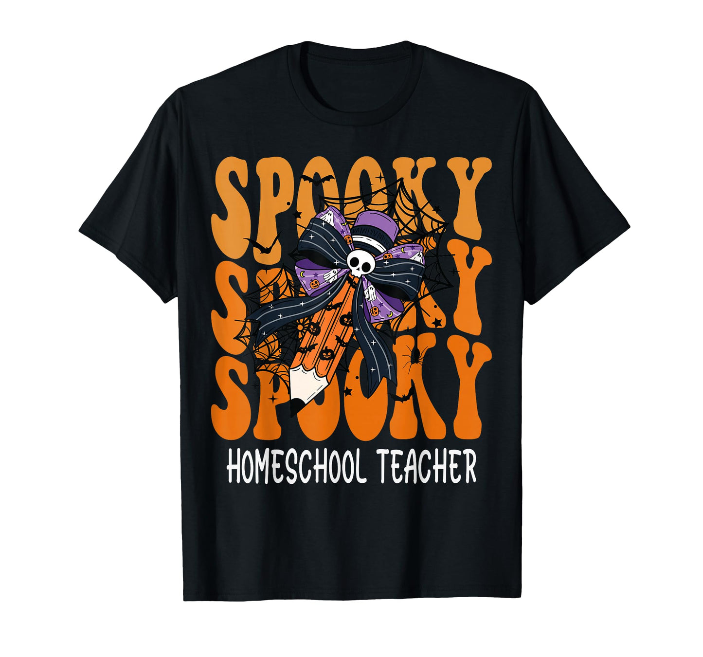 Spooky Homeschool Teacher Halloween School T-Shirt