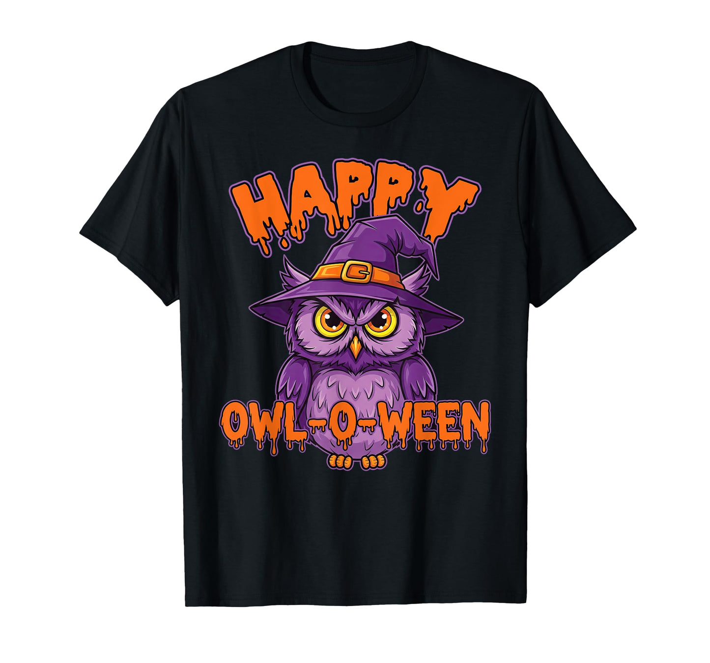 Happy Owl-O-Ween Spooky Owl Costume for Halloween Funny T-Shirt